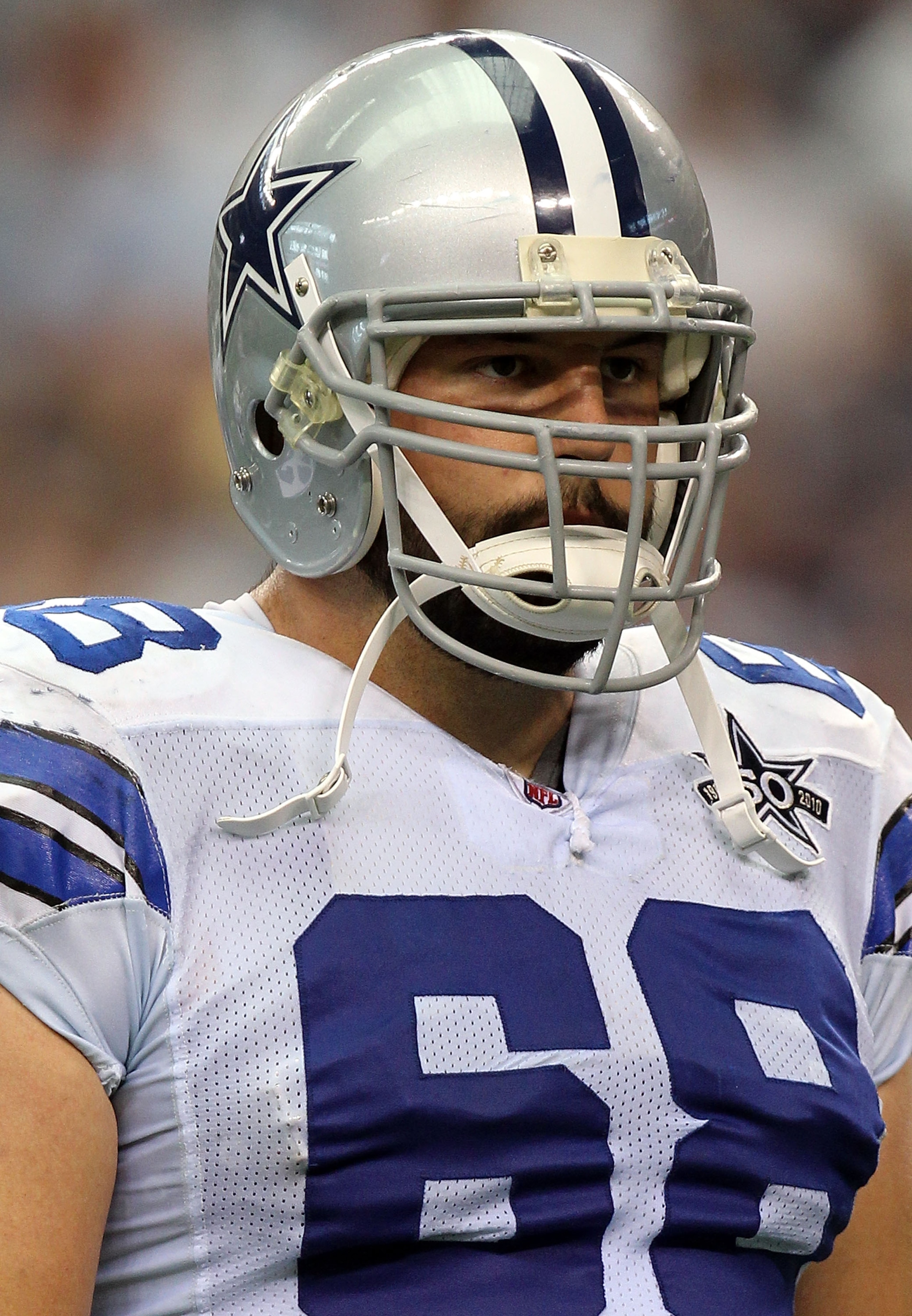 ARLINGTON, TX - SEPTEMBER 19: Tackle Doug Free #68 of the Dallas Cowboys at Cowboys Stadium on September 19, 2010 in Arlington, Texas. (Photo by Ronald Martinez/Getty Images) ARLINGTON, TX - SEPTEMBER 19: Tackle Doug Free #68 of the Dallas Cowboys at Cowboys Stadium on September 19, 2010 in Arlington, Texas. (Photo by Ronald Martinez/Getty Images)