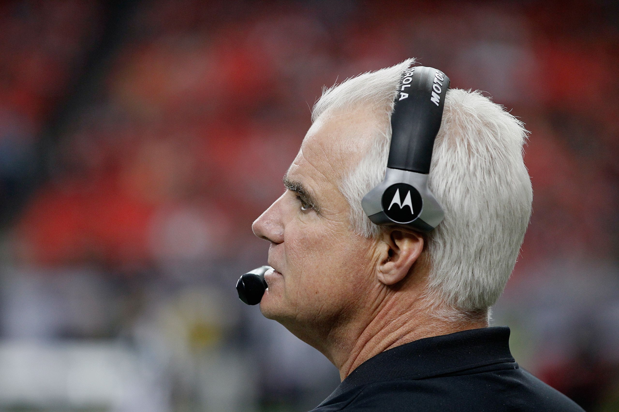 ATLANTA, GA - JANUARY 02:  Head coach Mike Smith of the Atlanta Falcons against the Carolina Panthers at Georgia Dome on January 2, 2011 in Atlanta, Georgia.  (Photo by Kevin C. Cox/Getty Images)
