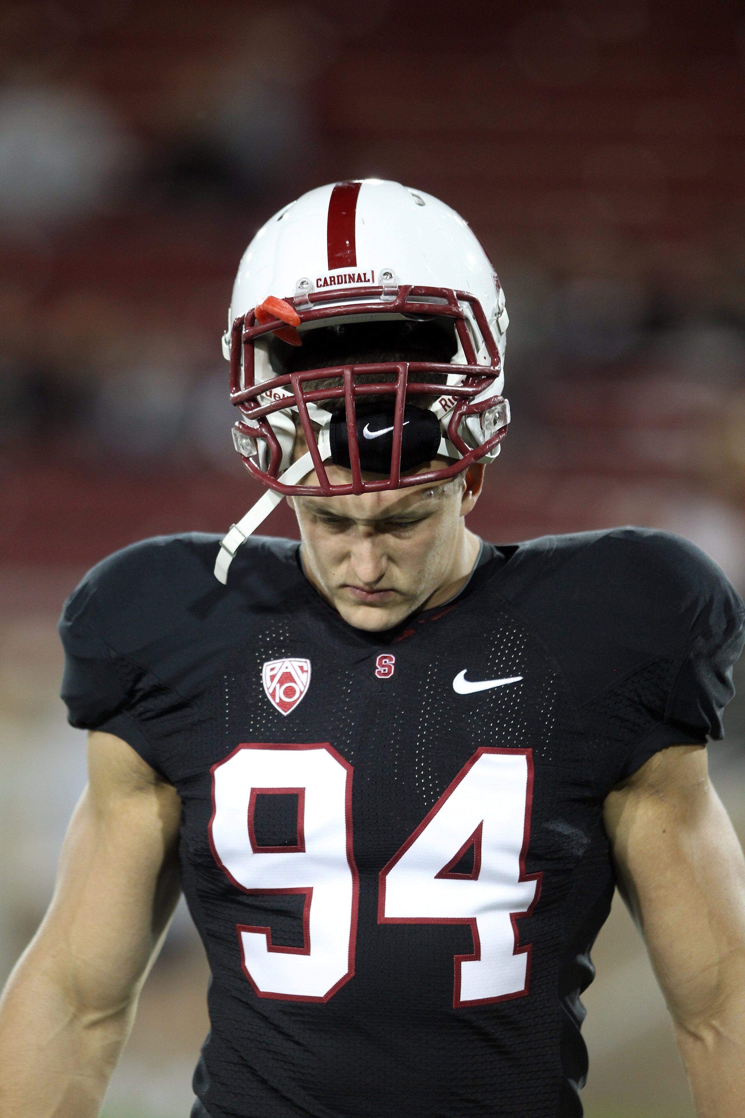 PALO ALTO, CA - SEPTEMBER 18: Thomas Keiser #94 of the Stanford Cardinal warms up before their game against the Wake Forest Demon Deacons at Stanford Stadium on September 18, 2010 in Palo Alto, California. (Photo by Ezra Shaw/Getty Images) PALO ALTO, CA - SEPTEMBER 18: Thomas Keiser #94 of the Stanford Cardinal warms up before their game against the Wake Forest Demon Deacons at Stanford Stadium on September 18, 2010 in Palo Alto, California. (Photo by Ezra Shaw/Getty Images)