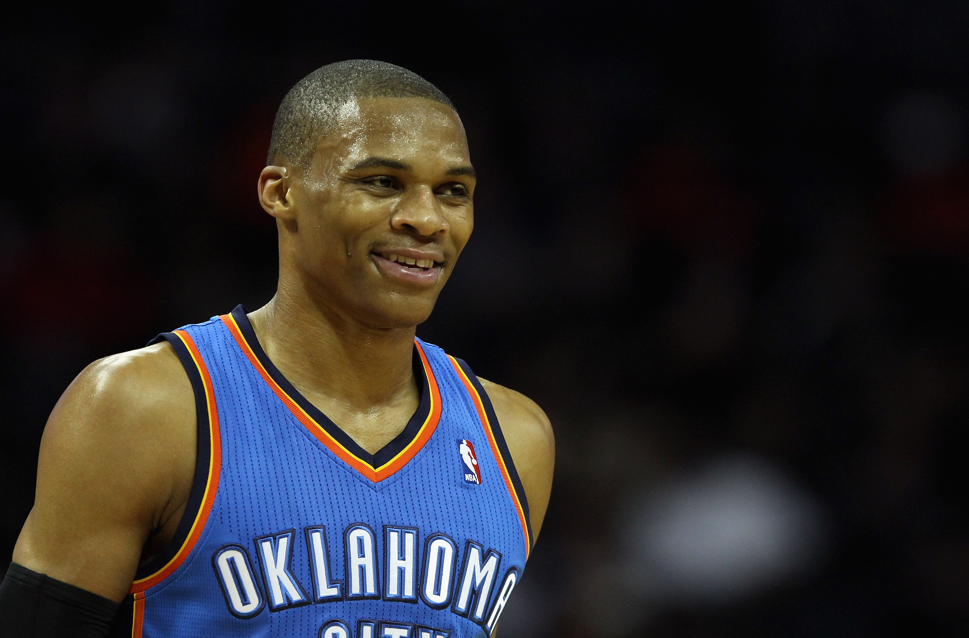 CHARLOTTE, NC - DECEMBER 21:  Russell Westbrook #0 of the Oklahoma Thunder reacts to a call against the Charlotte Bobcats during their game at Time Warner Cable Arena on December 21, 2010 in Charlotte, North Carolina. NOTE TO USER: User expressly acknowle
