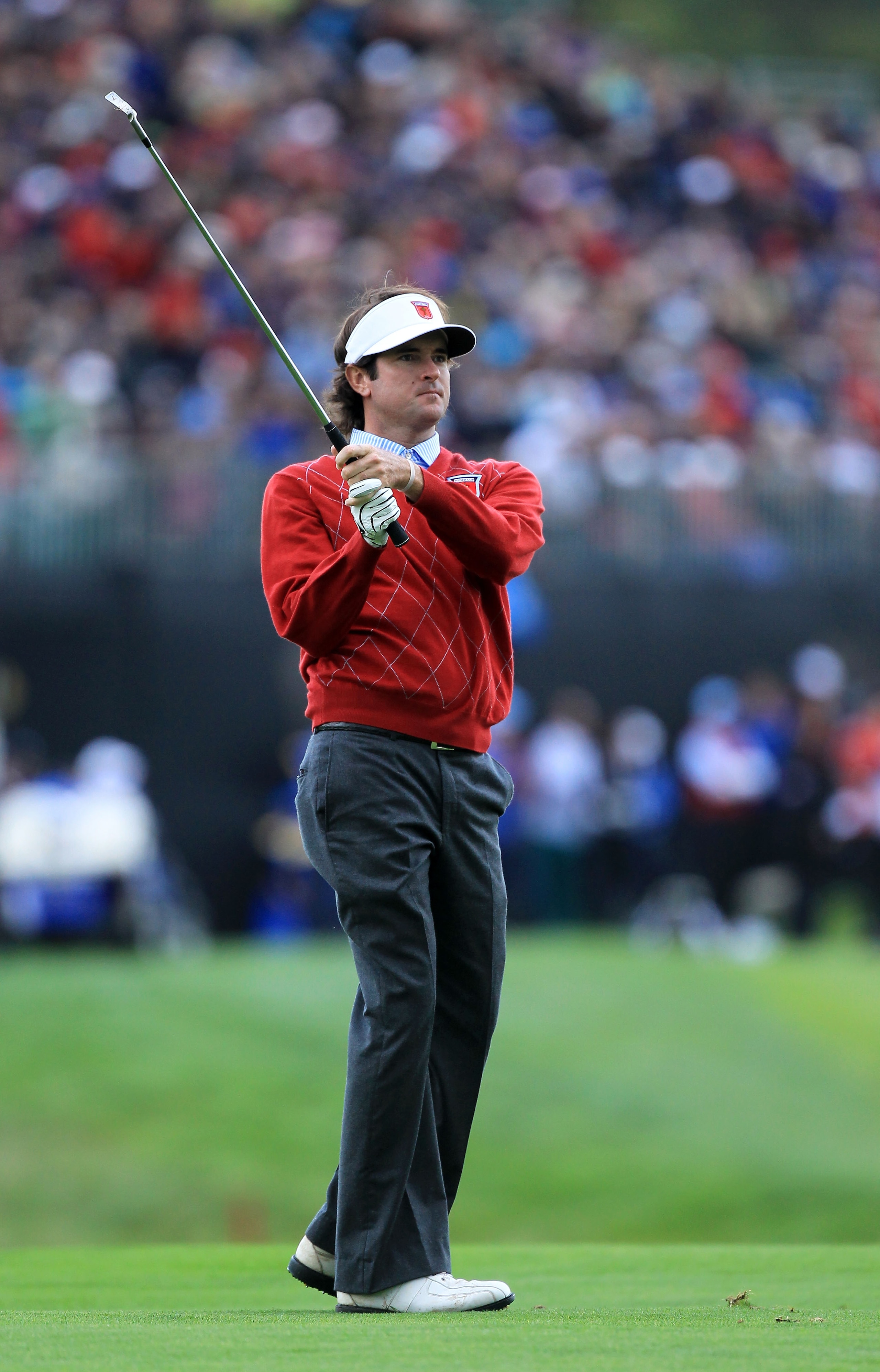 NEWPORT, WALES - OCTOBER 03: Bubba Watson of the USA hits an approach shot during the Fourball & Foursome Matches during the 2010 Ryder Cup at the Celtic Manor Resort on October 3, 2010 in Newport, Wales. (Photo by David Cannon/Getty Images) NEWPORT, WALES - OCTOBER 03: Bubba Watson of the USA hits an approach shot during the Fourball & Foursome Matches during the 2010 Ryder Cup at the Celtic Manor Resort on October 3, 2010 in Newport, Wales. (Photo by David Cannon/Getty Images)