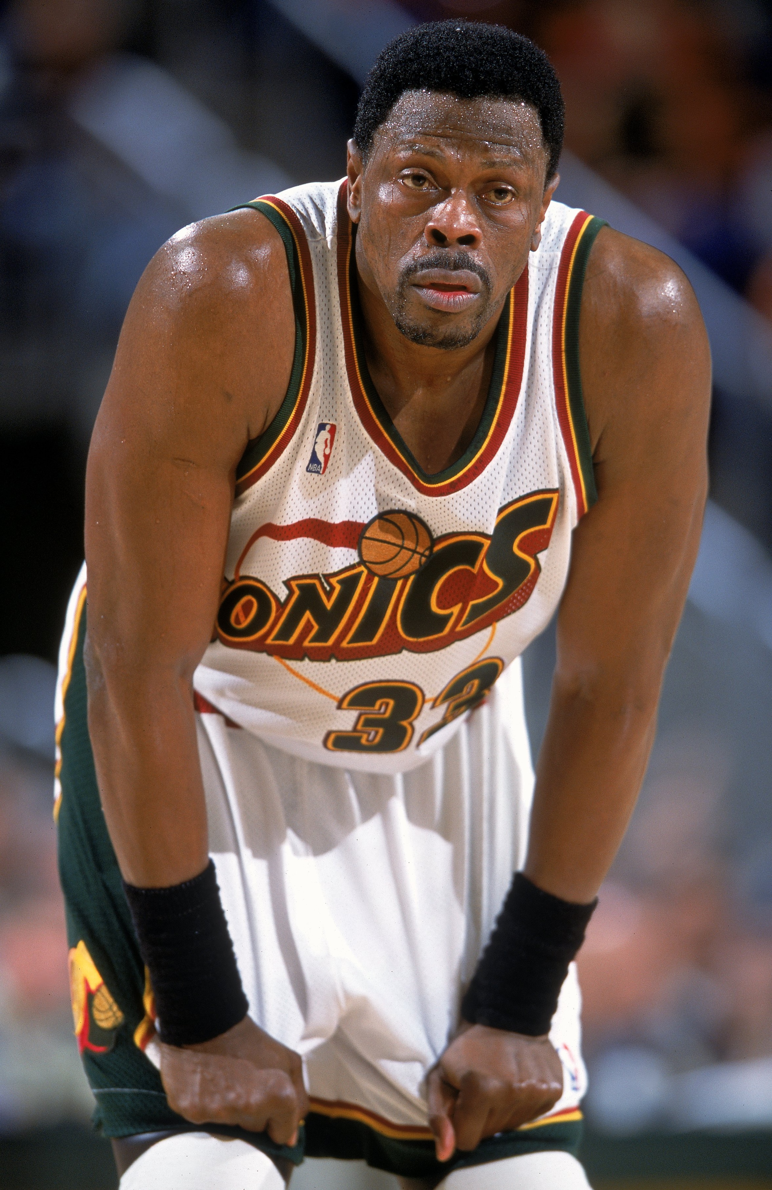 9 Dec 2000: Patrick Ewing #33 of the Seattle SuperSonics looks on from the court during the game against the Houston Rockets at Key Arena in Seattle, Washington. The Rockets defeated the SuperSonics 111-104. NOTE TO USER: It is expressly understood th 9 Dec 2000: Patrick Ewing #33 of the Seattle SuperSonics looks on from the court during the game against the Houston Rockets at Key Arena in Seattle, Washington. The Rockets defeated the SuperSonics 111-104. NOTE TO USER: It is expressly understood th