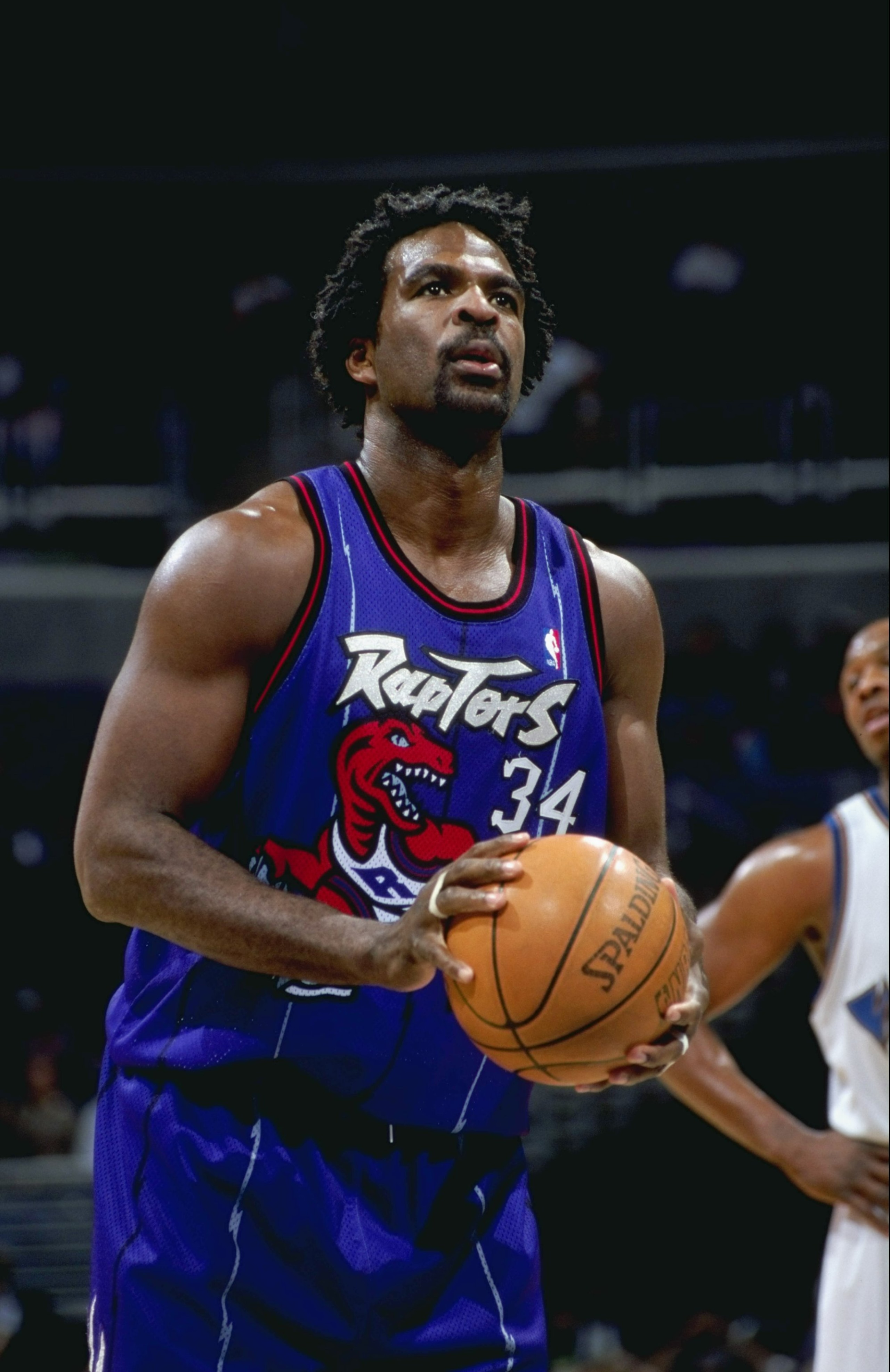 21 Apr 1999: Charles Oakley #34 of the Toronto Raptors ready to shoot a free throw during the game against the Washington Wizards at the MCI Center in Washington, D.C. The Raptors defeated the Wizards 107-91. 21 Apr 1999: Charles Oakley #34 of the Toronto Raptors ready to shoot a free throw during the game against the Washington Wizards at the MCI Center in Washington, D.C. The Raptors defeated the Wizards 107-91.