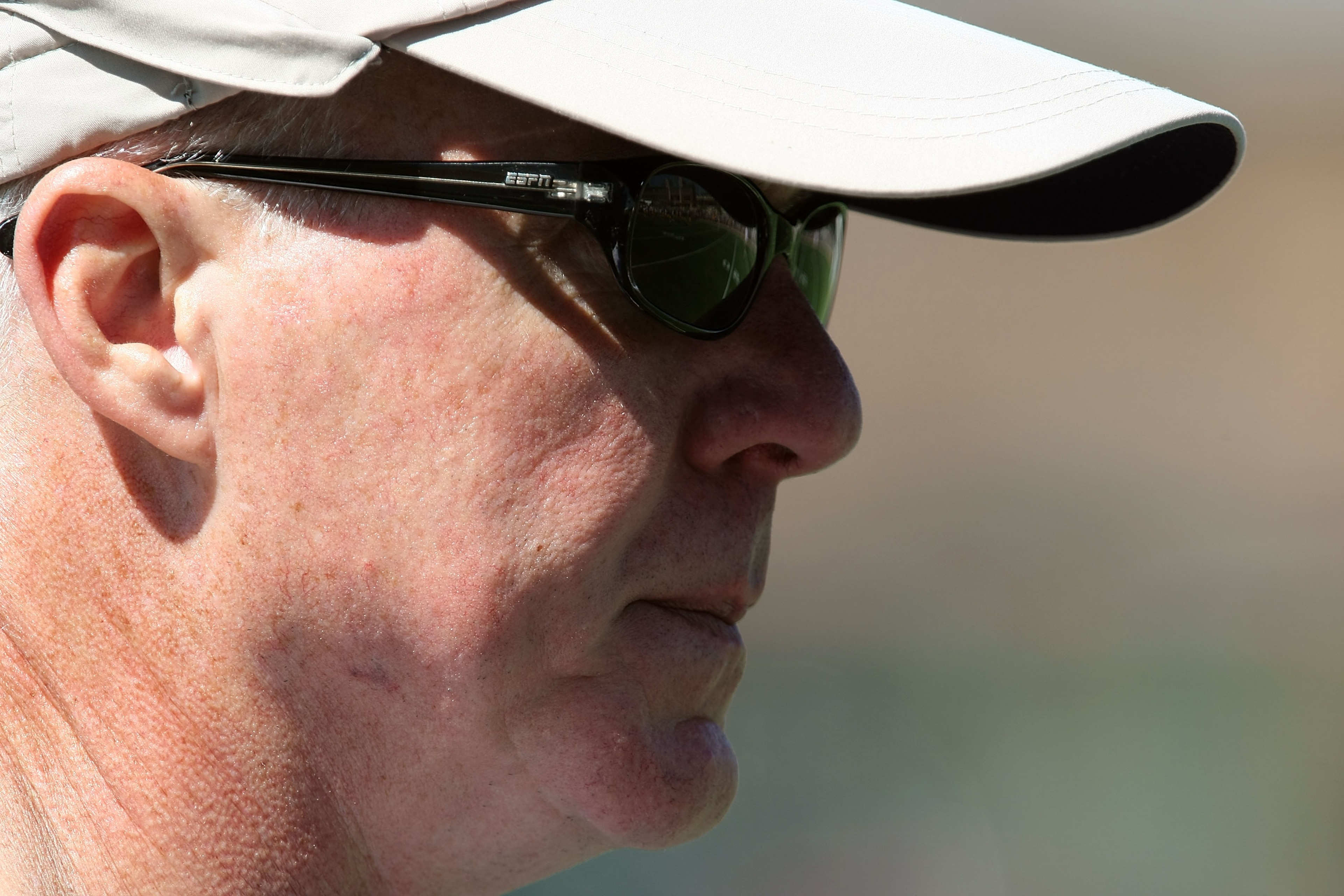 GREEN BAY, WI - JULY 28: General Manager Ted Thompson of the Green Bay Packers watches as his team works out during summer training camp on July 28, 2008 at the Hutson Center in Green Bay, Wisconsin. (Photo by Jonathan Daniel/Getty Images)