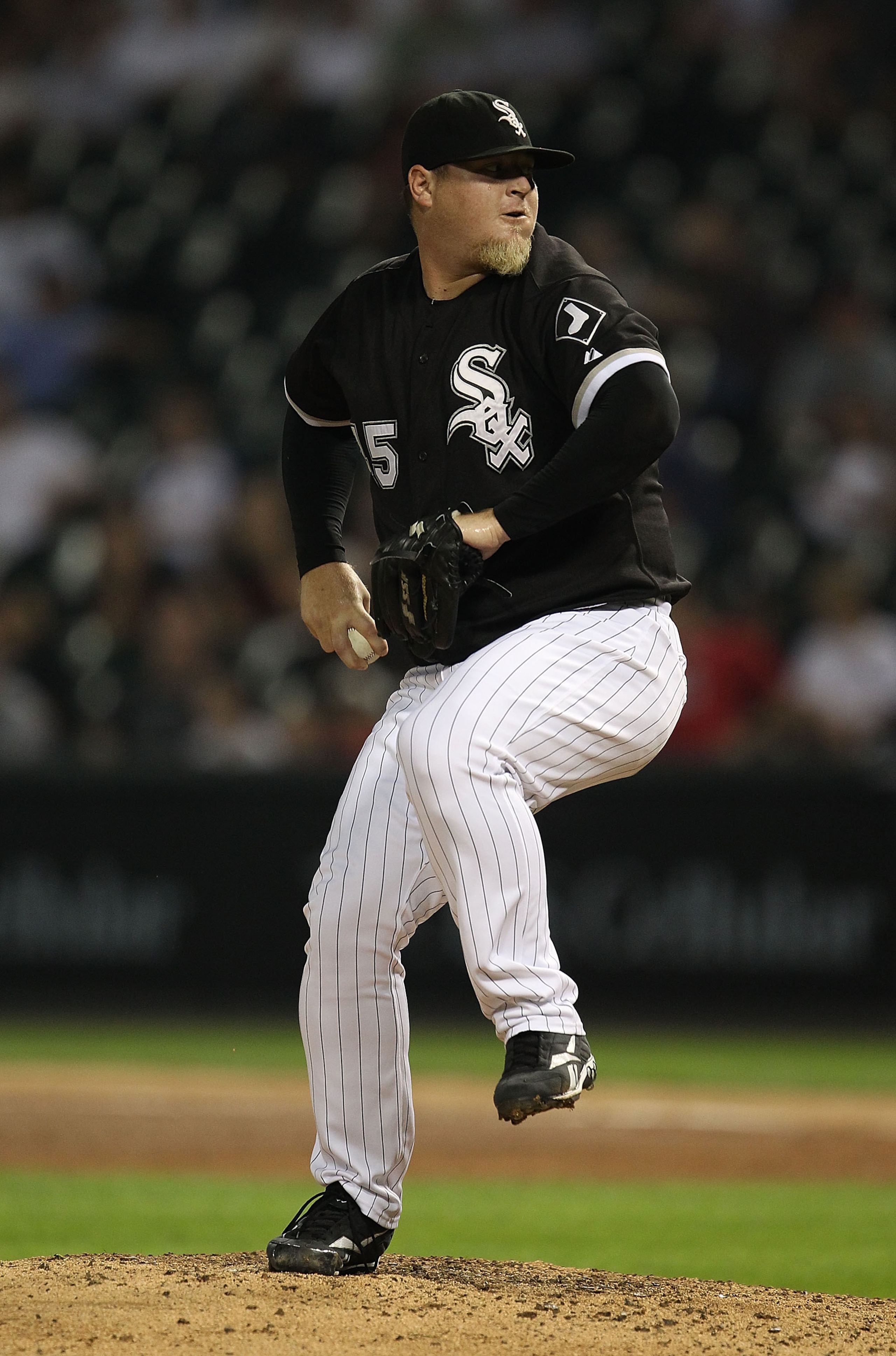 CHICAGO - AUGUST 10: Bobby Jenks #45 of the Chicago White Sox pitches against the Minnesota Twins at U.S. Cellular Field on August 10, 2010 in Chicago, Illinois. The Twins defeated the White Sox 12-6. (Photo by Jonathan Daniel/Getty Images) CHICAGO - AUGUST 10: Bobby Jenks #45 of the Chicago White Sox pitches against the Minnesota Twins at U.S. Cellular Field on August 10, 2010 in Chicago, Illinois. The Twins defeated the White Sox 12-6. (Photo by Jonathan Daniel/Getty Images)
