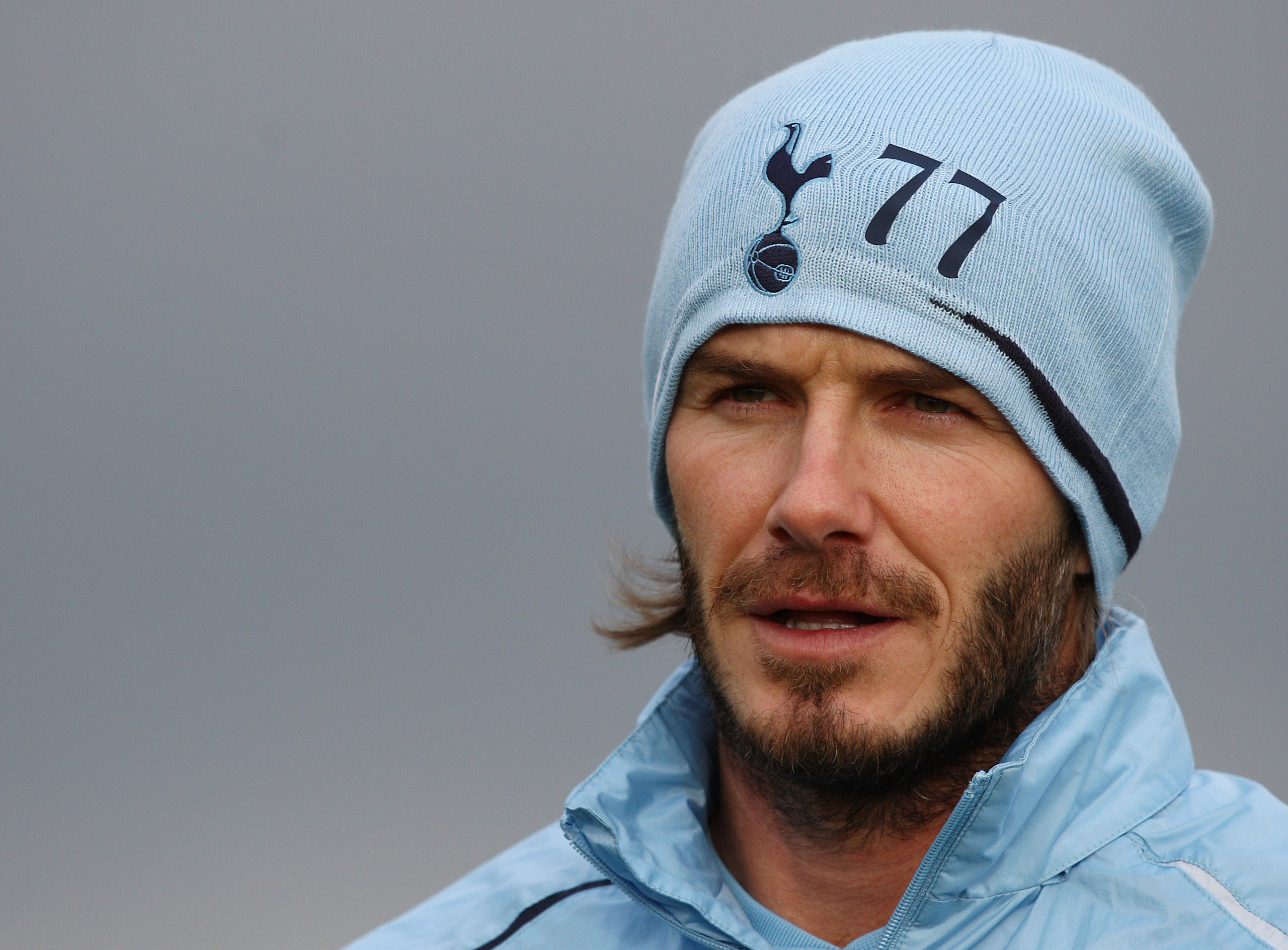 CHIGWELL, ENGLAND - JANUARY 11:  David Beckham takes part in a Tottenham Hotspur training session at Tottenham Hotspur training ground on January 11, 2011 in Chigwell, England.  (Photo by Paul Childs - Pool/Getty Images)