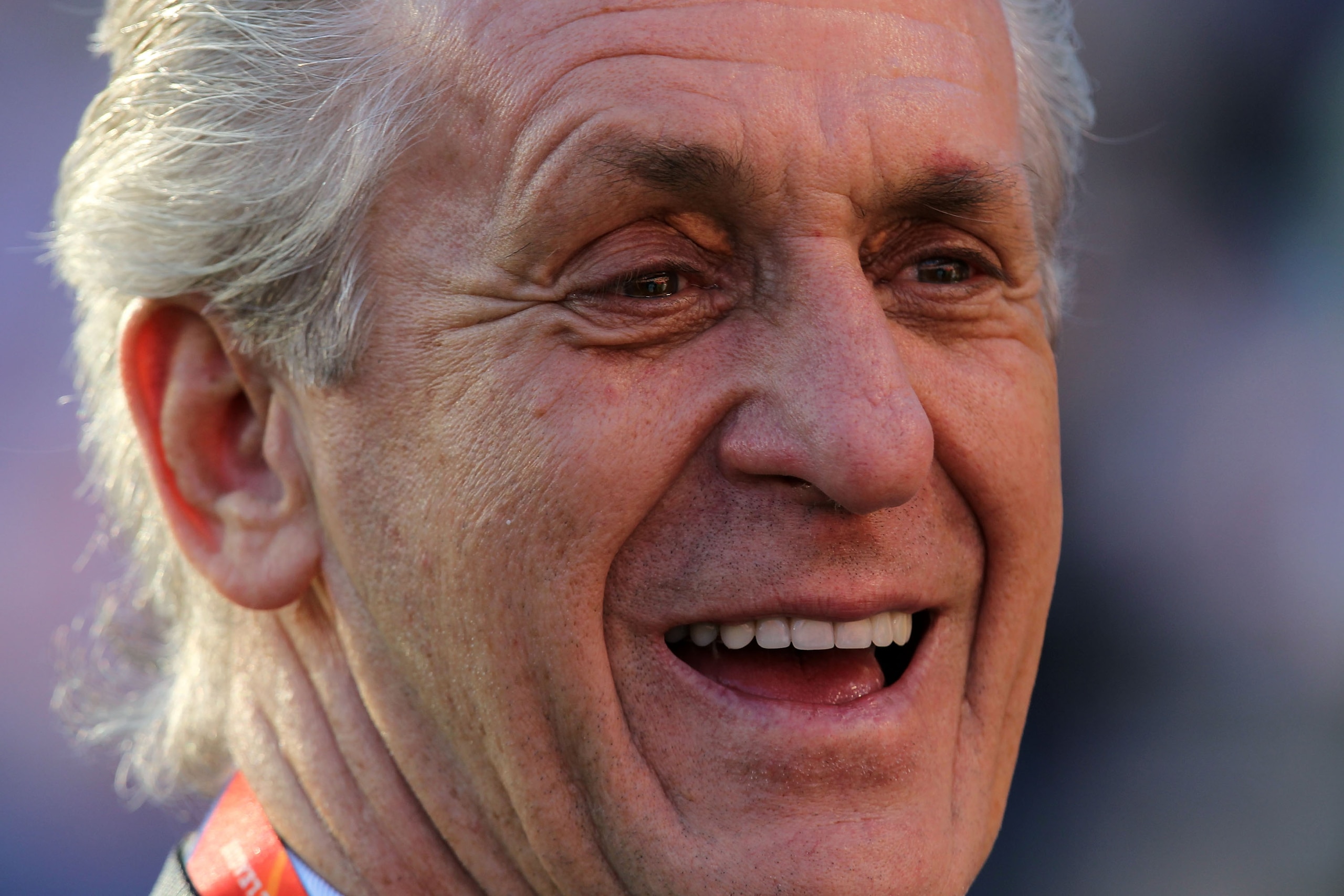 MIAMI GARDENS, FL - FEBRUARY 07:  Miami Heat Team President Pat Riley watches on the sideline prior to the start of Super Bowl XLIV between the Indianapolis Colts and the New Orleans Saints on February 7, 2010 at Sun Life Stadium in Miami Gardens, Florida