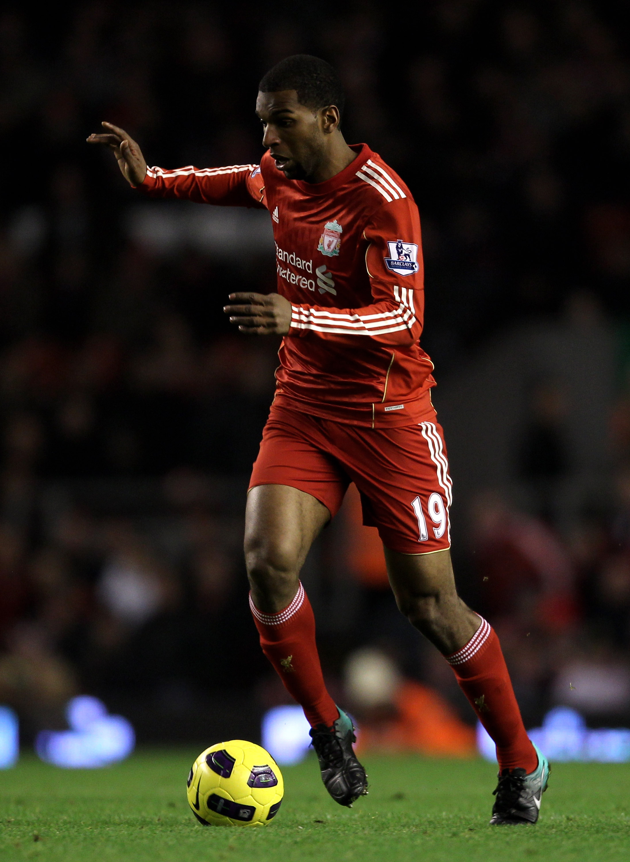 LIVERPOOL, ENGLAND - NOVEMBER 20:  Ryan Babel of Liverpool in action during the Barclays Premier League match between Liverpool and West Ham United at Anfield on November 20, 2010 in Liverpool, England.  (Photo by Alex Livesey/Getty Images)