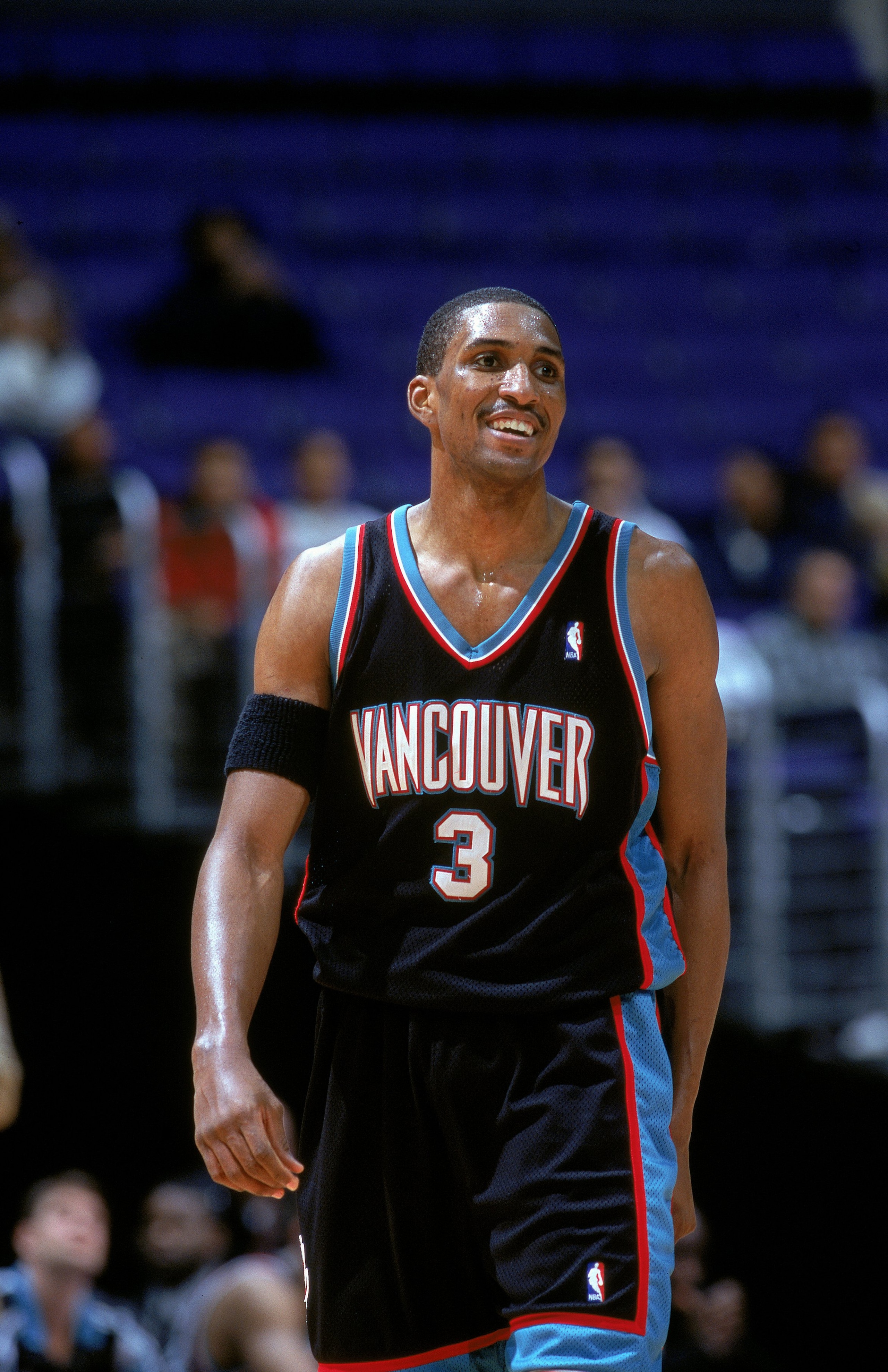 10 Feb 2000: Shareef Abdur-Rahim #3 of the Vancouver Grizzlies smiles during the game against the Los Angeles Clippers at Staples Center in Los Angeles, California. The Grizzlies defeated the Clippers 112-90. Mandatory Credit: Jeff Gross /Allsport 10 Feb 2000: Shareef Abdur-Rahim #3 of the Vancouver Grizzlies smiles during the game against the Los Angeles Clippers at Staples Center in Los Angeles, California. The Grizzlies defeated the Clippers 112-90. Mandatory Credit: Jeff Gross /Allsport