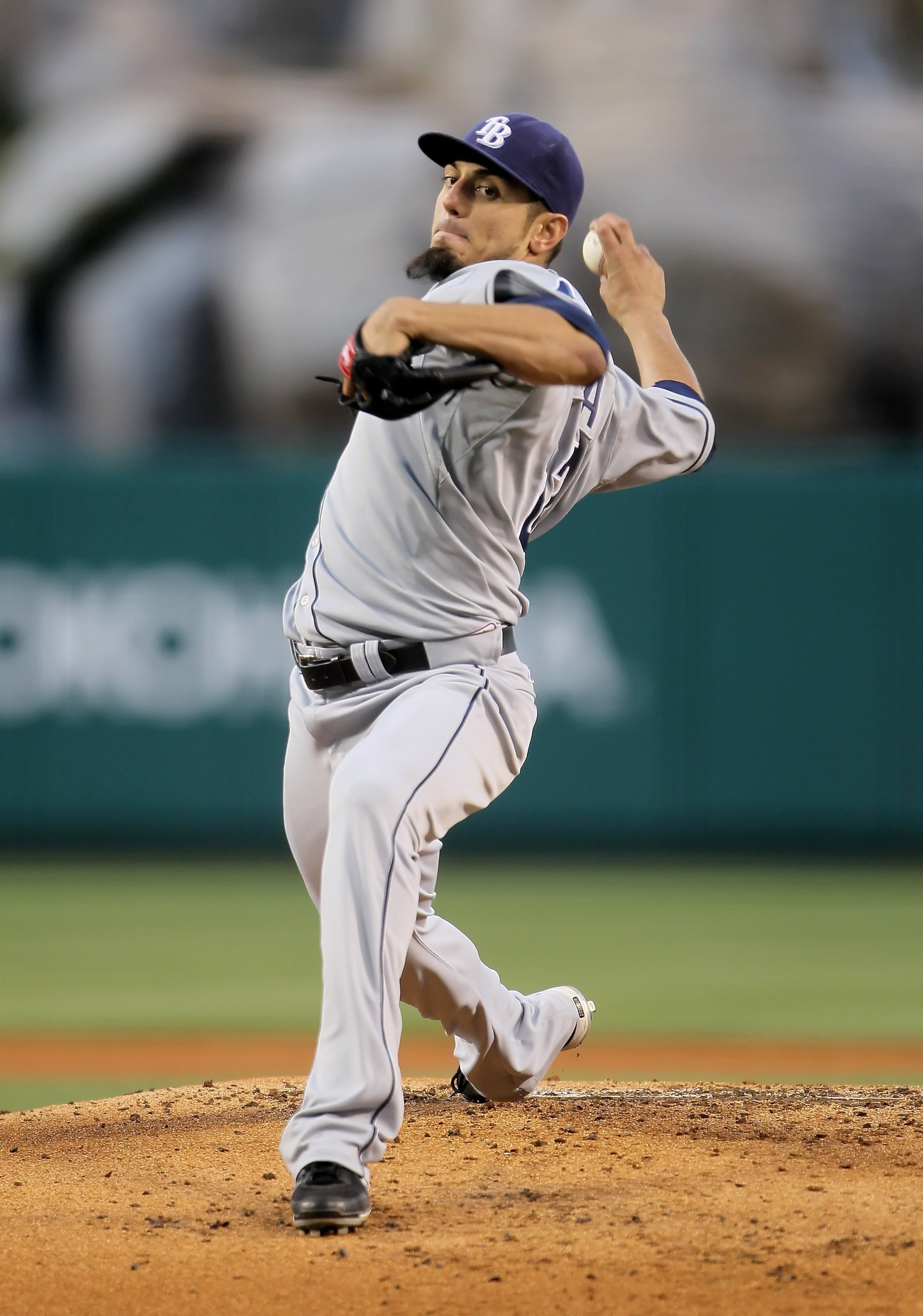 ANAHEIM, CA - MAY 10:  Matt Garza #22 of the Tampa Bay Rays pitches against the Los Angeles Angels of Anaheim at Angel Stadium on May 10, 2010 in Anaheim, California.  (Photo by Jeff Gross/Getty Images)