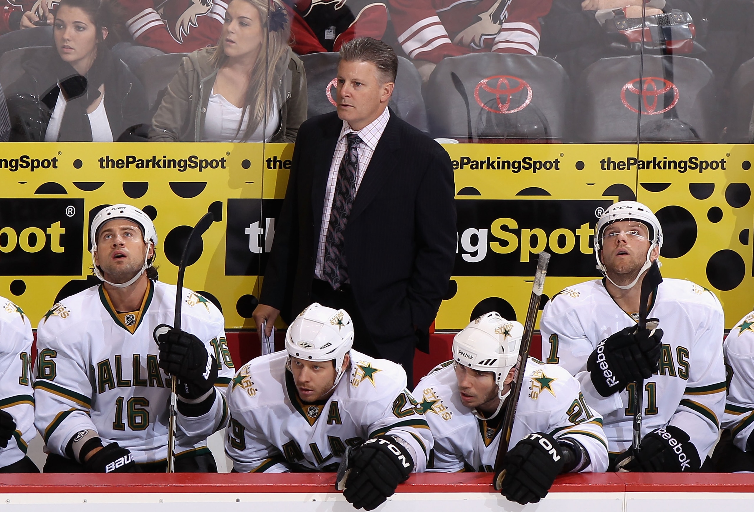 GLENDALE, AZ - DECEMBER 11:  Head coach Marc Crawford of the Dallas Stars during the NHL game against the Phoenix Coyotes at Jobing.com Arena on December 11, 2010 in Glendale, Arizona.  (Photo by Christian Petersen/Getty Images)