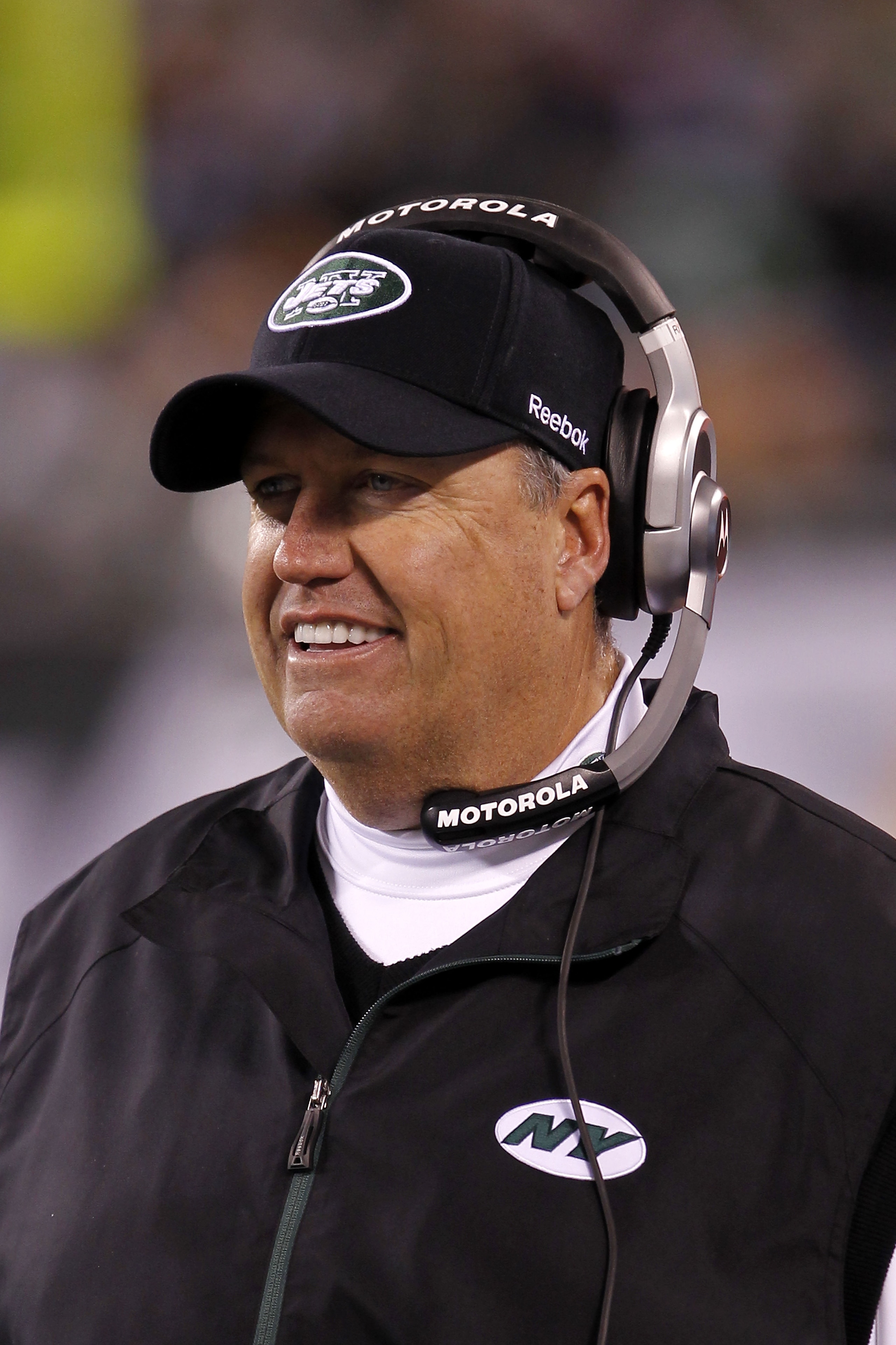 EAST RUTHERFORD, NJ - NOVEMBER 25: Head Coach Rex Ryan of the New York Jets watche the game against the Cincinnati Bengals at New Meadowlands Stadium on November 25, 2010 in East Rutherford, New Jersey. The Jets defeated the Bengal 26-10.  (Photo by Chris