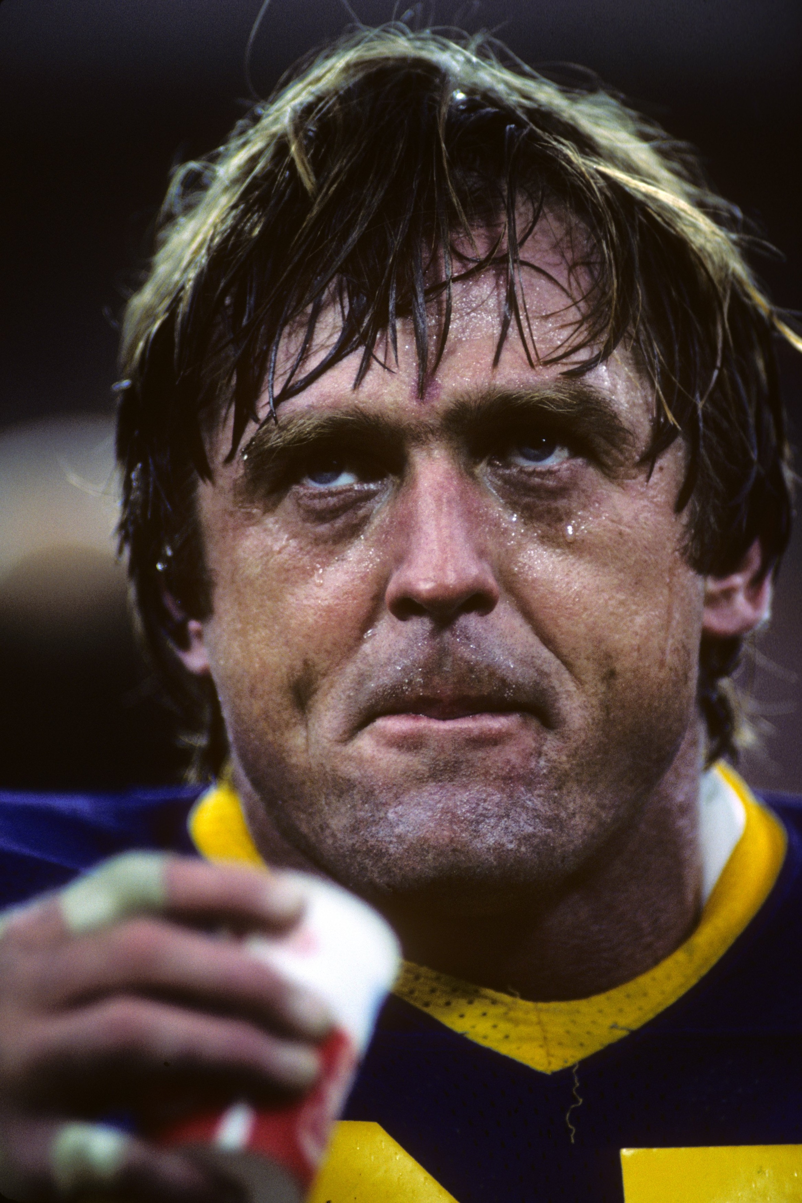 ANAHEIM, CA - NOVEMBER 20:  Defensive back Jack Youngblood #95 of the Los Angeles Rams looks on during the game against the Washington Redskins at Anaheim Stadium on November 20, 1983 in Anaheim, California.  The Redskins won 42-20.  (Photo by George Rose