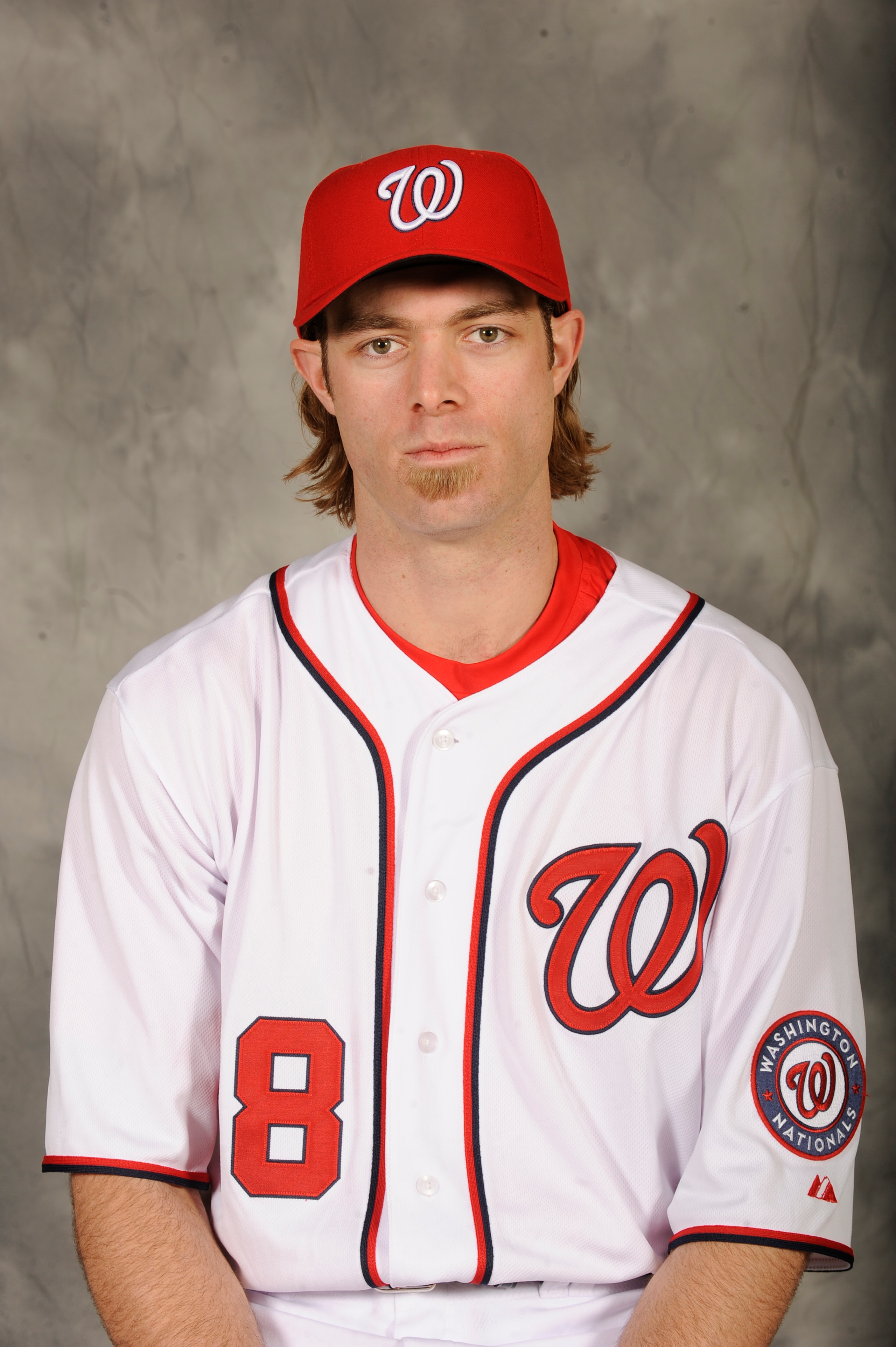 WASHINGTON, DC - DECEMBER 15:  Jayson Werth #28 of the Washington Nationals poses for a portrait before being introduced to the media on December 15, 2010 at Nationals Park in Washington, DC.  (Photo by Mitchell Layton/Getty Images)