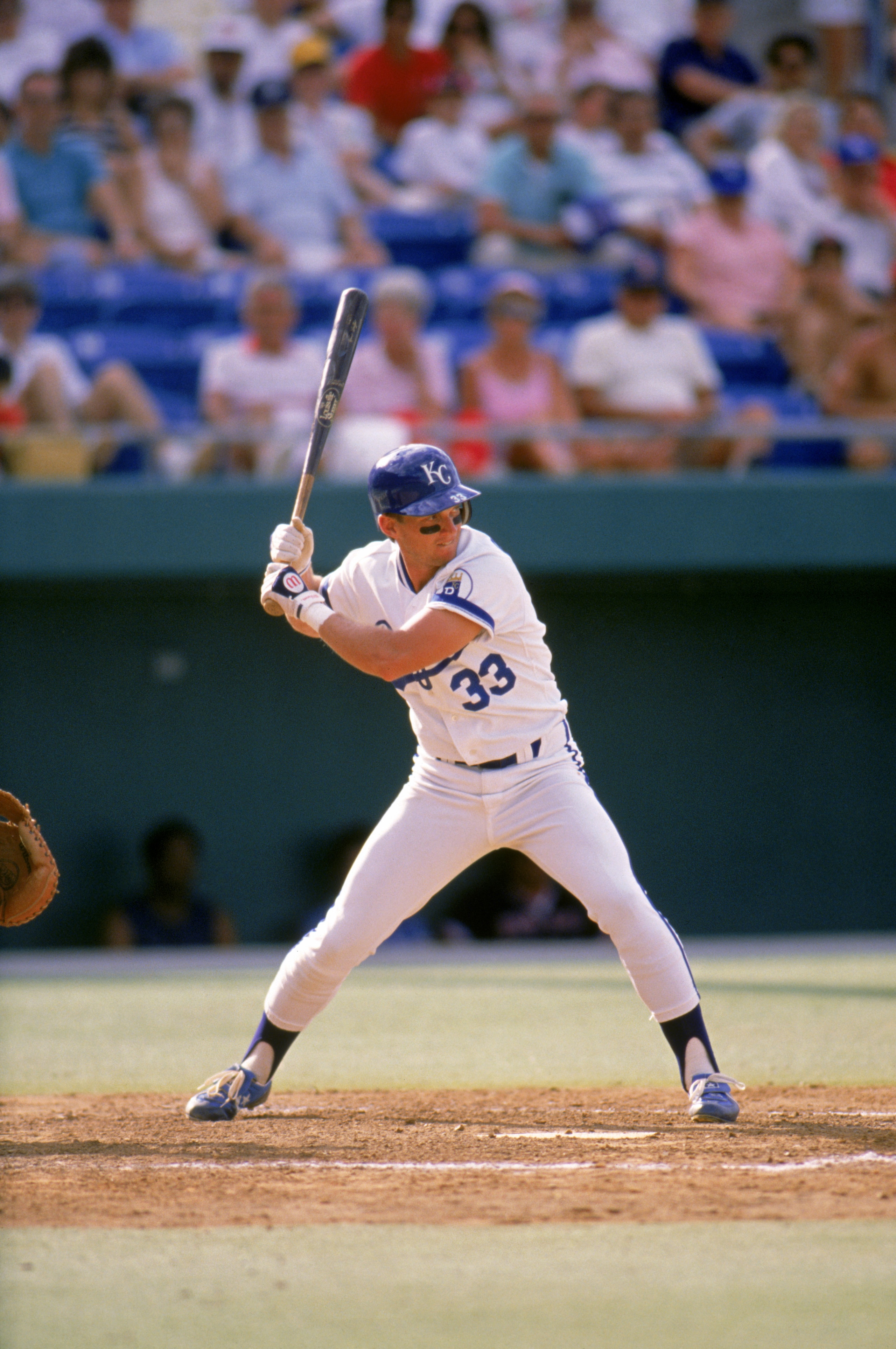 1990: Kevin Seitzer #33 of the Kansas City Royals stands ready at the plate during a game in 1990. (Photo by Rick Stewart/Getty Images) 1990: Kevin Seitzer #33 of the Kansas City Royals stands ready at the plate during a game in 1990. (Photo by Rick Stewart/Getty Images)