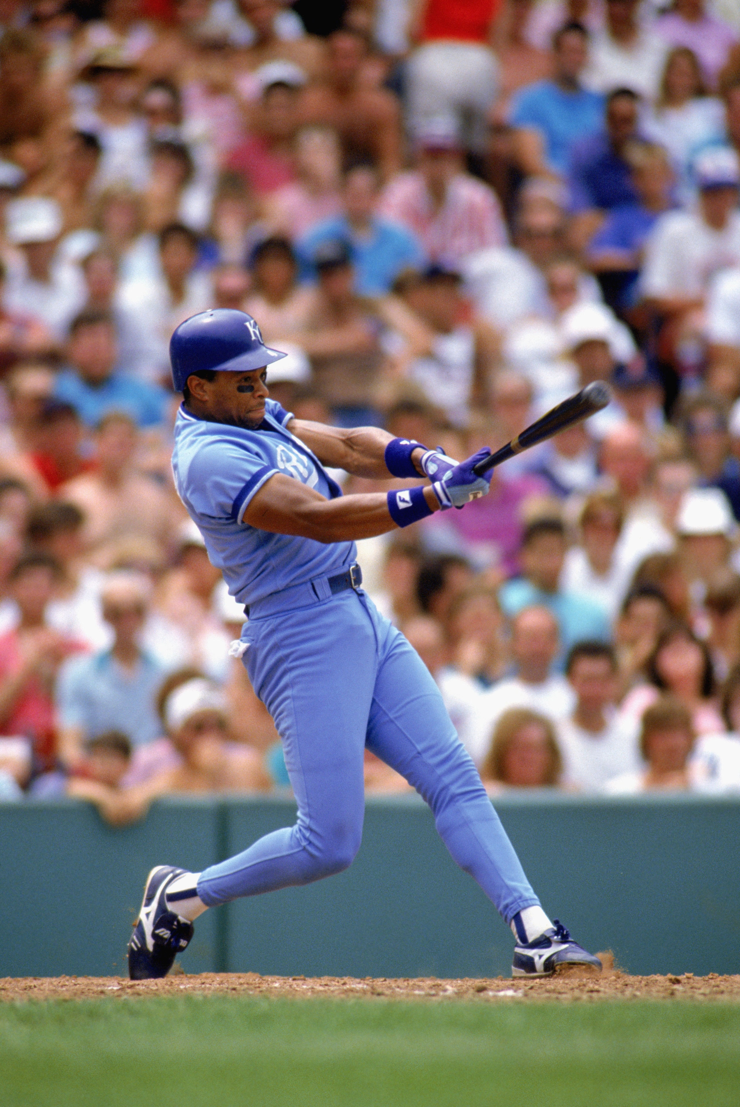 1990: Danny Tartabull of the Kansas City Royals swings at the pitch during a MLB game in the 1990 season. (Photo by: Otto Greule Jr/Getty Images) 1990: Danny Tartabull of the Kansas City Royals swings at the pitch during a MLB game in the 1990 season. (Photo by: Otto Greule Jr/Getty Images)