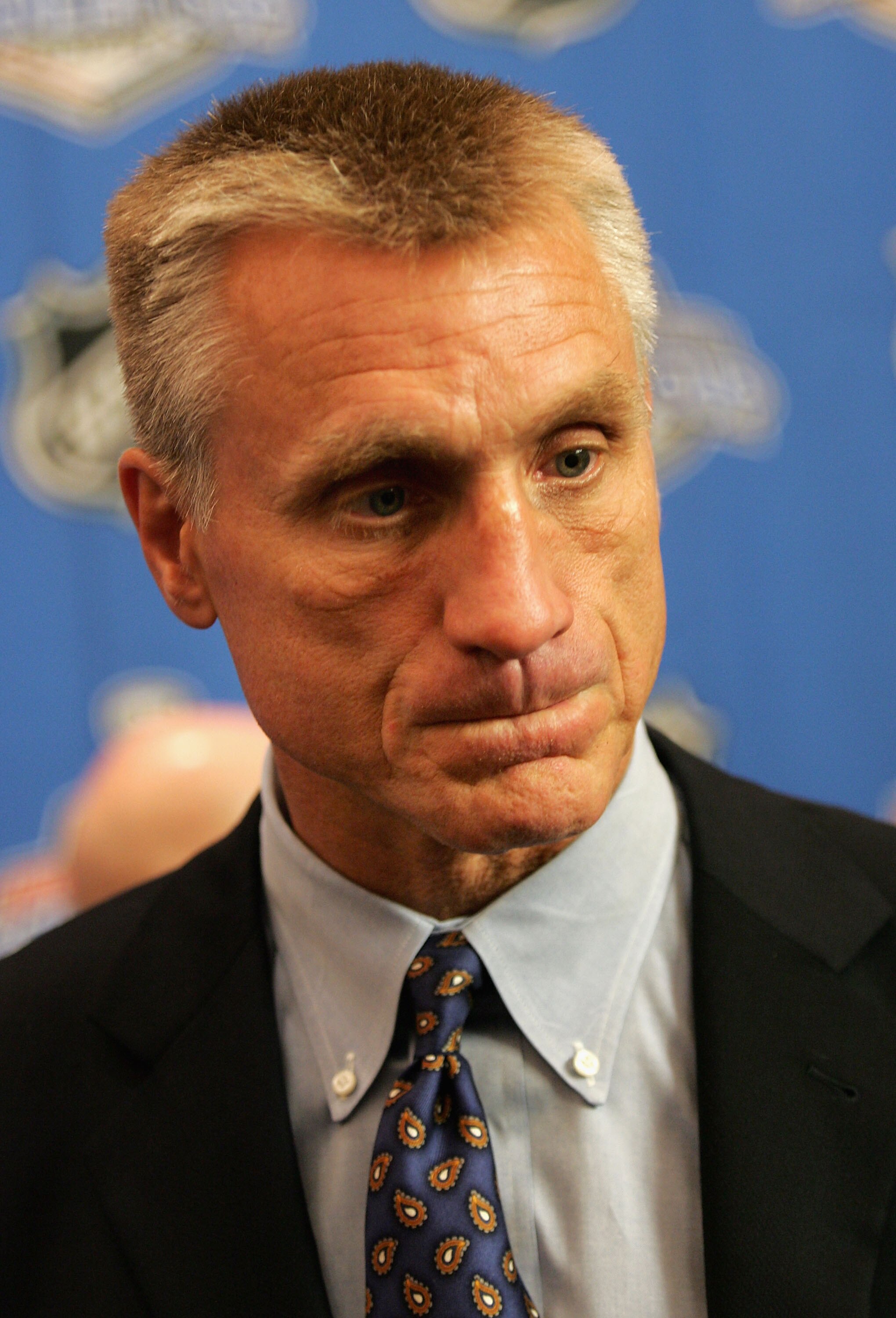 OTTAWA, ON - JUNE 04:  General Manager, Paul Holmgren of the Philadelphia Flyers speaks to the media during the NHL general managers meeting on June 4, 2007 at the Brookstreet Hotel in Ottawa, Canada.  (Photo by Bruce Bennett/Getty Images)