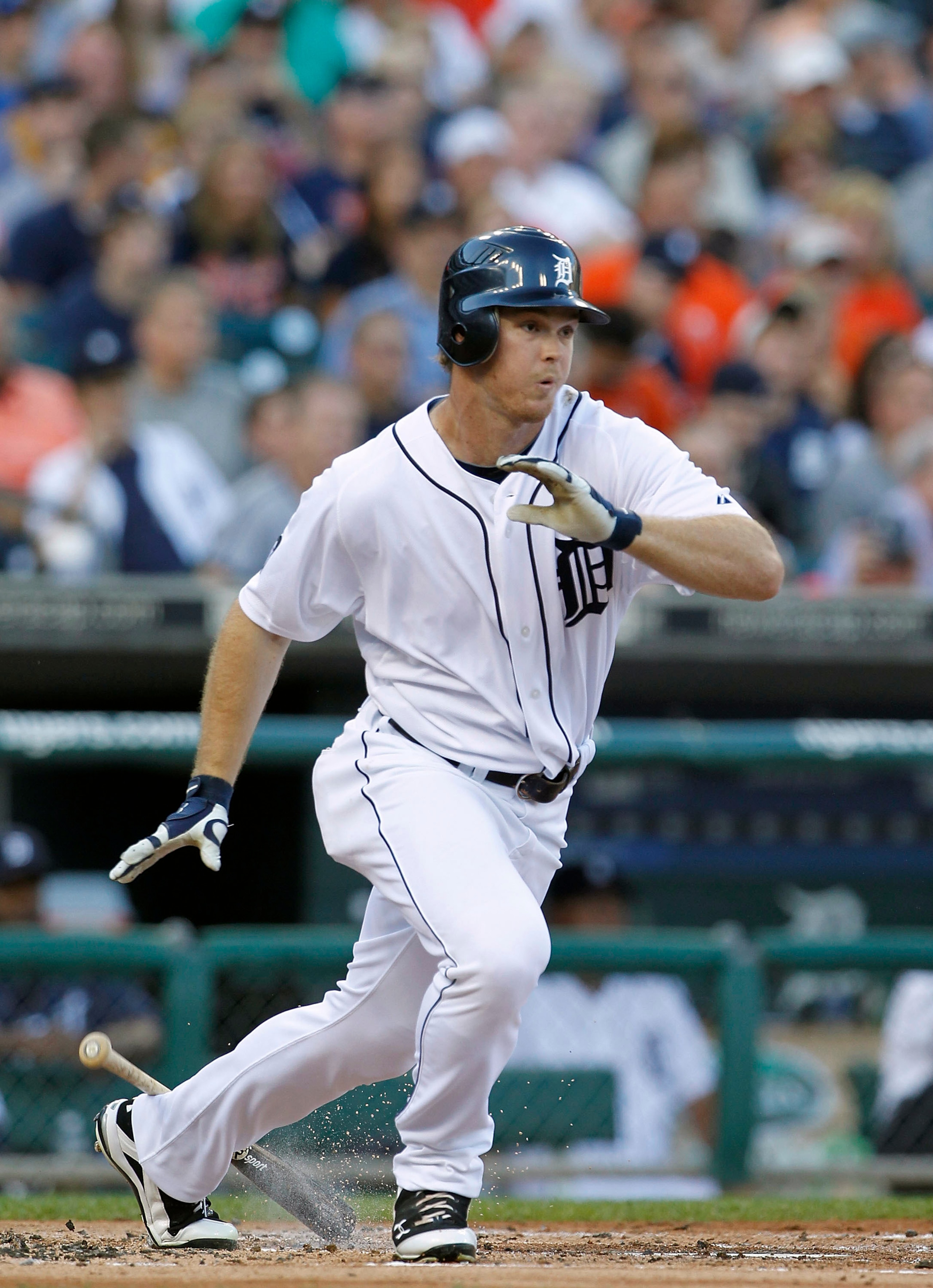 DETROIT - JULY 09: Brennan Boesch #26 of the Detroit Tigers singles to right field scoring teammate Magglio Ordonez #30 in the first inning, giving the Tigers a 2-0 lead over the Minnesota Twins during the game on July 9, 2010 at Comerica Park in Detroit, DETROIT - JULY 09: Brennan Boesch #26 of the Detroit Tigers singles to right field scoring teammate Magglio Ordonez #30 in the first inning, giving the Tigers a 2-0 lead over the Minnesota Twins during the game on July 9, 2010 at Comerica Park in Detroit,