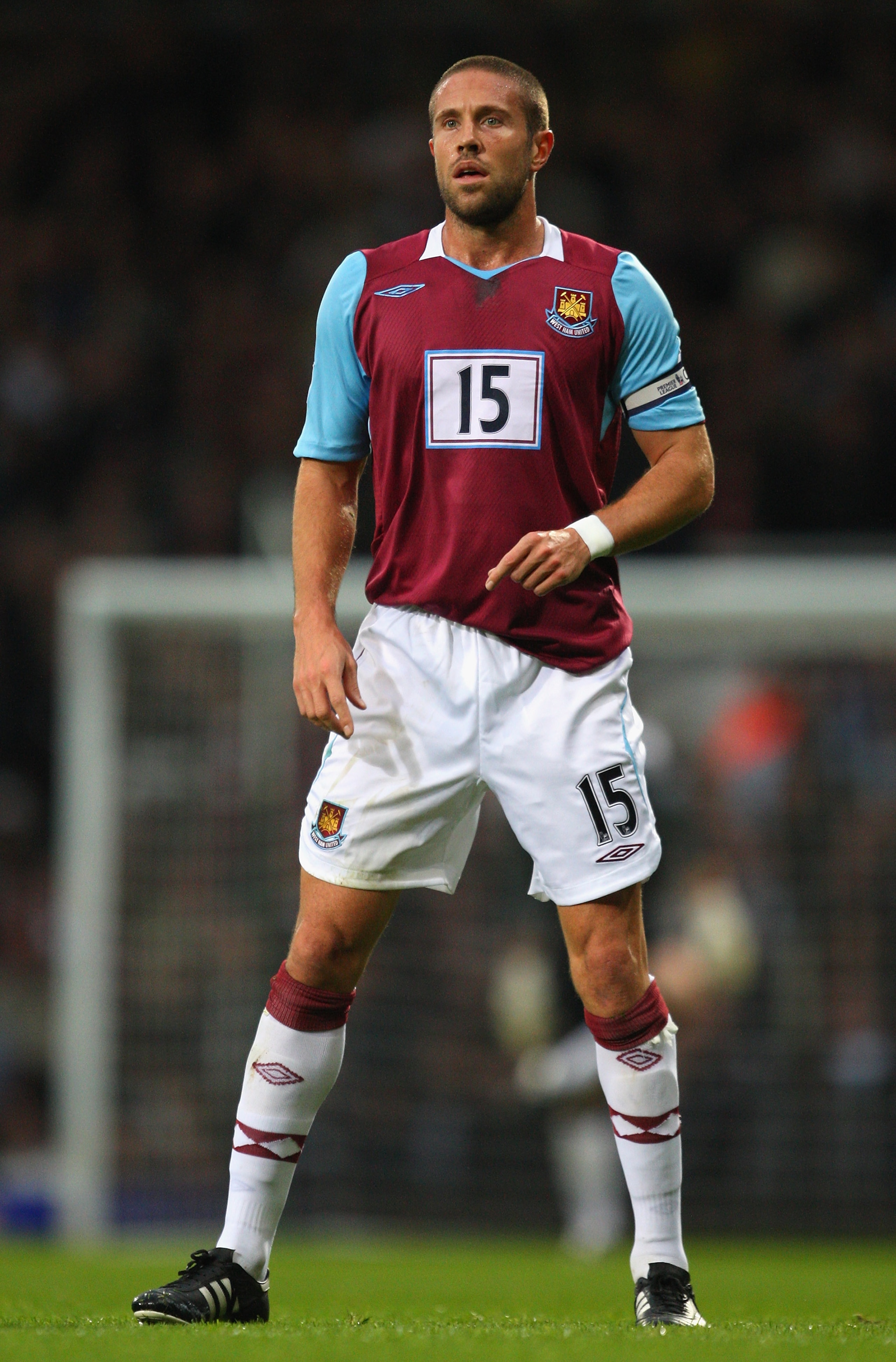 LONDON - OCTOBER 26:  Matthew Upson of West Ham United in action during the Barclays Premier League match between West Ham United and Arsenal  at Upton Park on October 26, 2008 in London, England. (Photo by Mark Thompson/Getty Images)