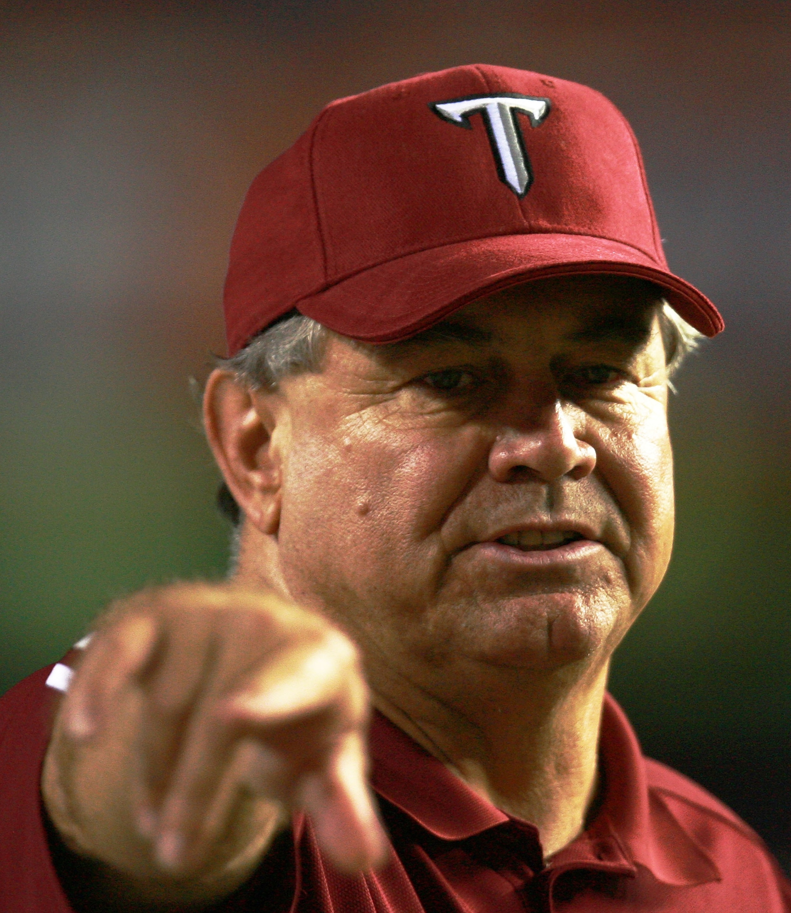 GAINESVILLE, FL - SEPTEMBER 08: Head coach Larry Blakeney of the Troy Trojans directs his team against the Florida Gators at Ben Hill Griffin Stadium on September 8, 2007 in Gainesville, Florida. (Photo by Doug Benc/Getty Images) GAINESVILLE, FL - SEPTEMBER 08: Head coach Larry Blakeney of the Troy Trojans directs his team against the Florida Gators at Ben Hill Griffin Stadium on September 8, 2007 in Gainesville, Florida. (Photo by Doug Benc/Getty Images)