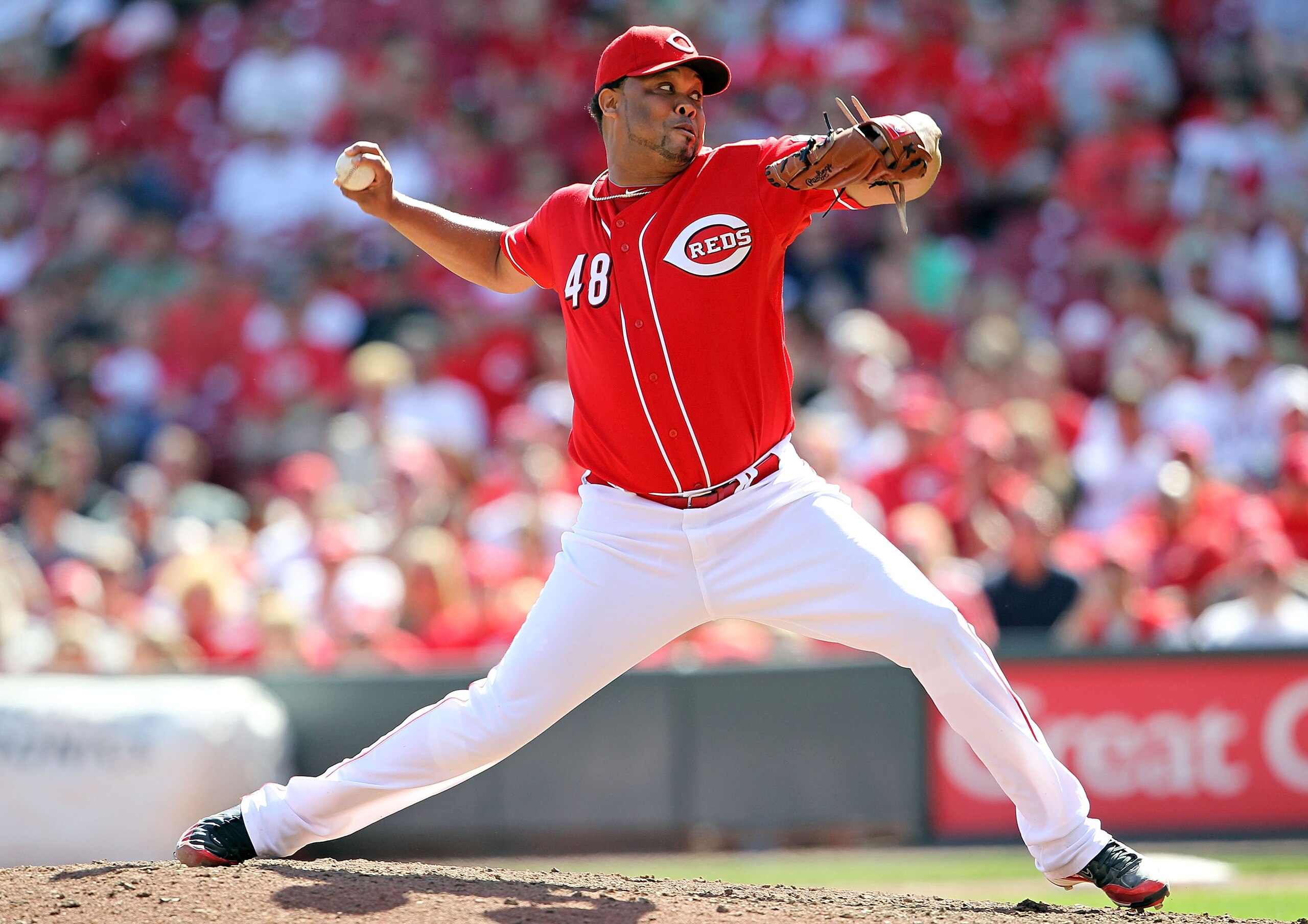 CINCINNATI - SEPTEMBER 12:  Francisco Cordero #48 of the Cincinnati Reds throws a pitch during the game against the Pittsburgh Pirates at Great American Ballpark on September 12, 2010 in Cincinnati, Ohio.  (Photo by Andy Lyons/Getty Images)
