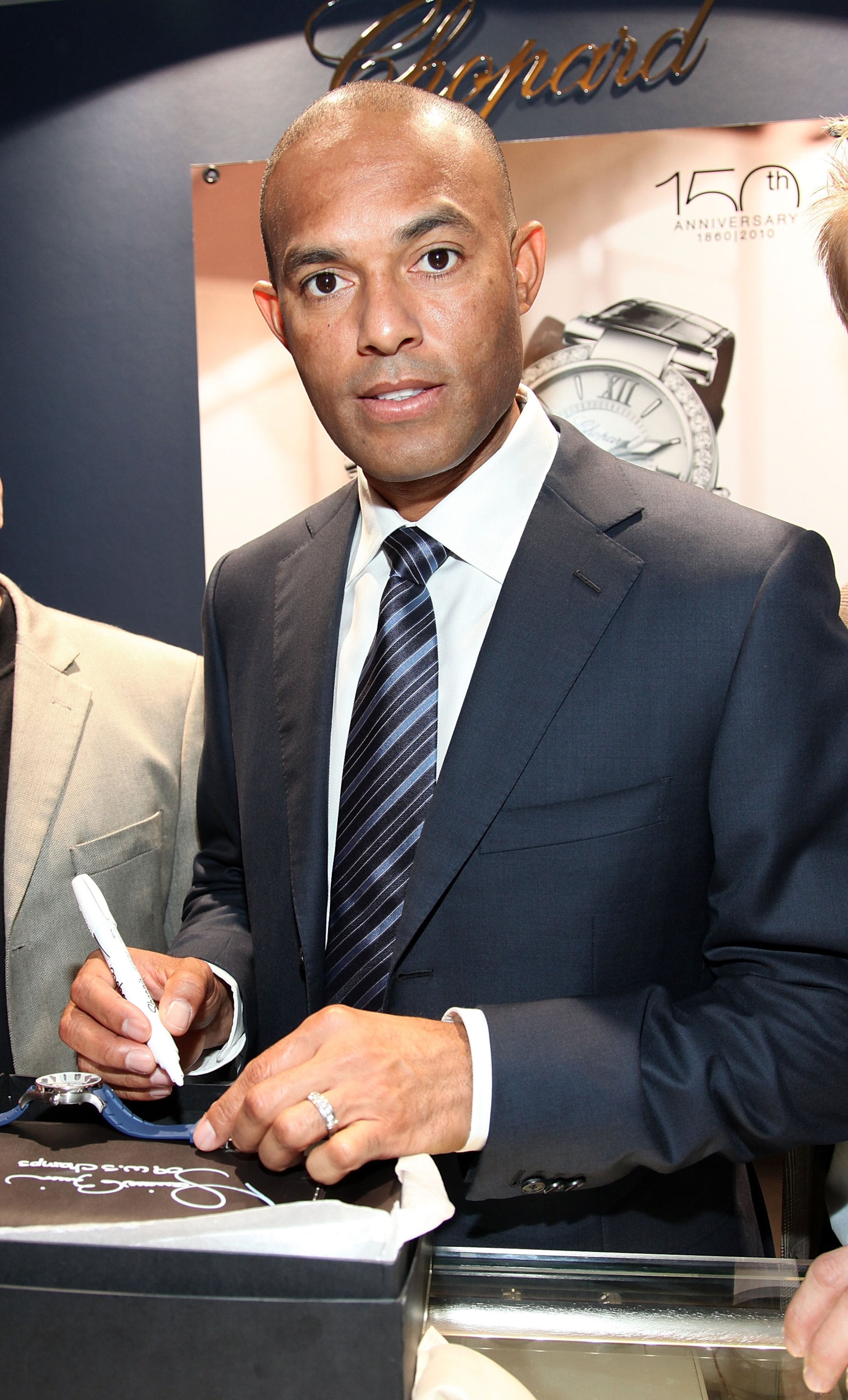 GREENWICH, CT - NOVEMBER 12:  Major League Baseball Players, Including New York Yankees Closer Mariano Rivera Make Appearance at Manfredi Jewels on November 12, 2010 in Greenwich, Connecticut.  (Photo by Donald Bowers/Getty Images for Manfredi Jewels)