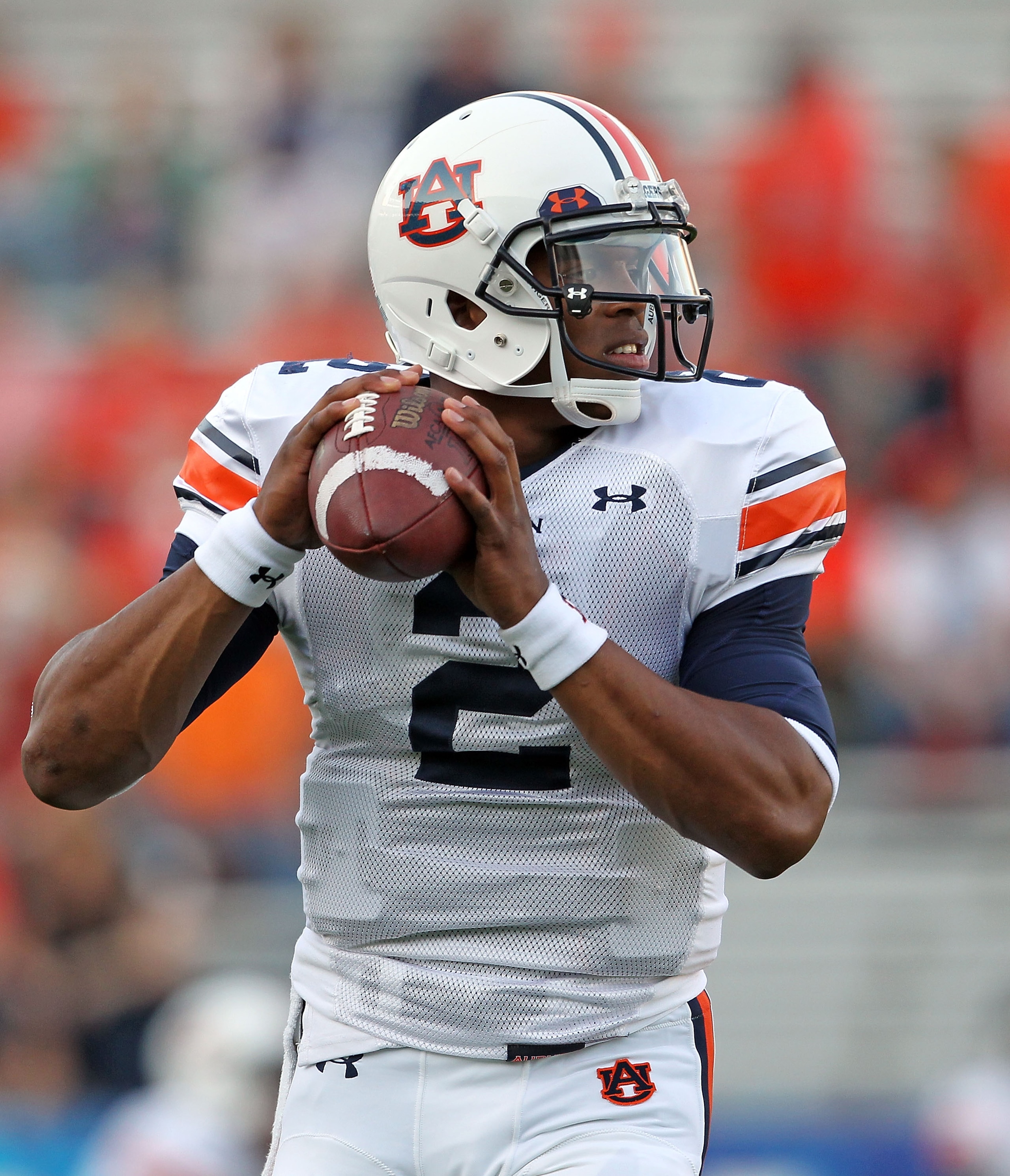 LEXINGTON, KY - OCTOBER 09: Cam Newton #2 of the Auburn Tigers throws a pass as he warms up before the SEC game against the Kentucky Wildcats at Commonwealth Stadium on October 9, 2010 in Lexington, Kentucky. (Photo by Andy Lyons/Getty Images) LEXINGTON, KY - OCTOBER 09: Cam Newton #2 of the Auburn Tigers throws a pass as he warms up before the SEC game against the Kentucky Wildcats at Commonwealth Stadium on October 9, 2010 in Lexington, Kentucky. (Photo by Andy Lyons/Getty Images)
