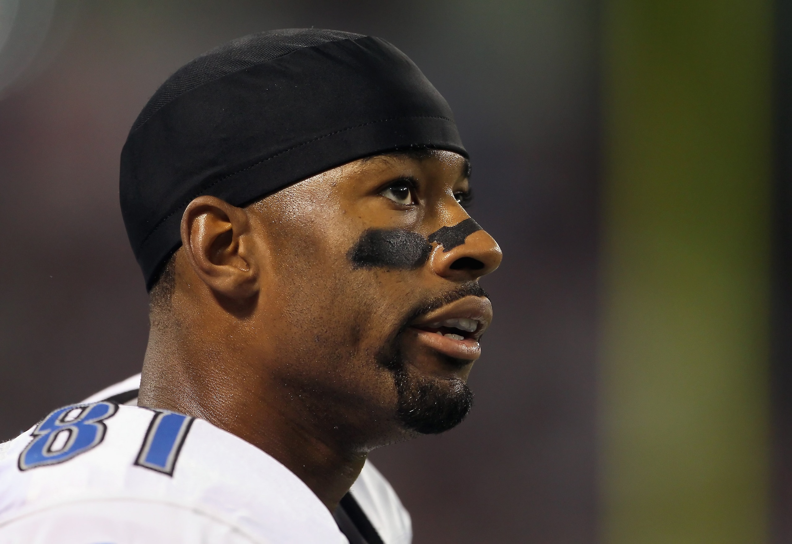 MINNEAPOLIS - SEPTEMBER 26:  Calvin Johnson #81 of the Detroit Lions looks on against the Minnesota Vikings at Mall of America Field on September 26, 2010 in Minneapolis, Minnesota.  (Photo by Jeff Gross/Getty Images)