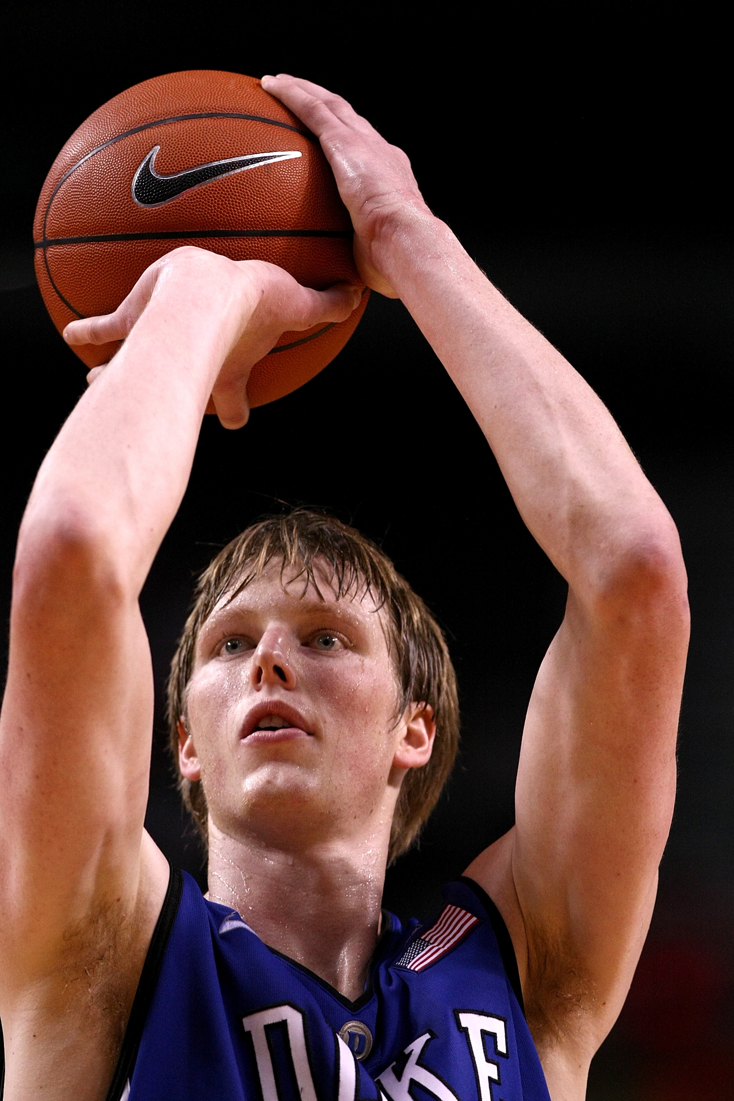 PORTLAND, OR - NOVEMBER 27: Kyle Singler #12 of the Duke Blue Devils shoots a free throw against the Oregon Ducks on November 27, 2010 at the Rose Garden in Portland, Oregon. (Photo by Jonathan Ferrey/Getty Images) PORTLAND, OR - NOVEMBER 27: Kyle Singler #12 of the Duke Blue Devils shoots a free throw against the Oregon Ducks on November 27, 2010 at the Rose Garden in Portland, Oregon. (Photo by Jonathan Ferrey/Getty Images)