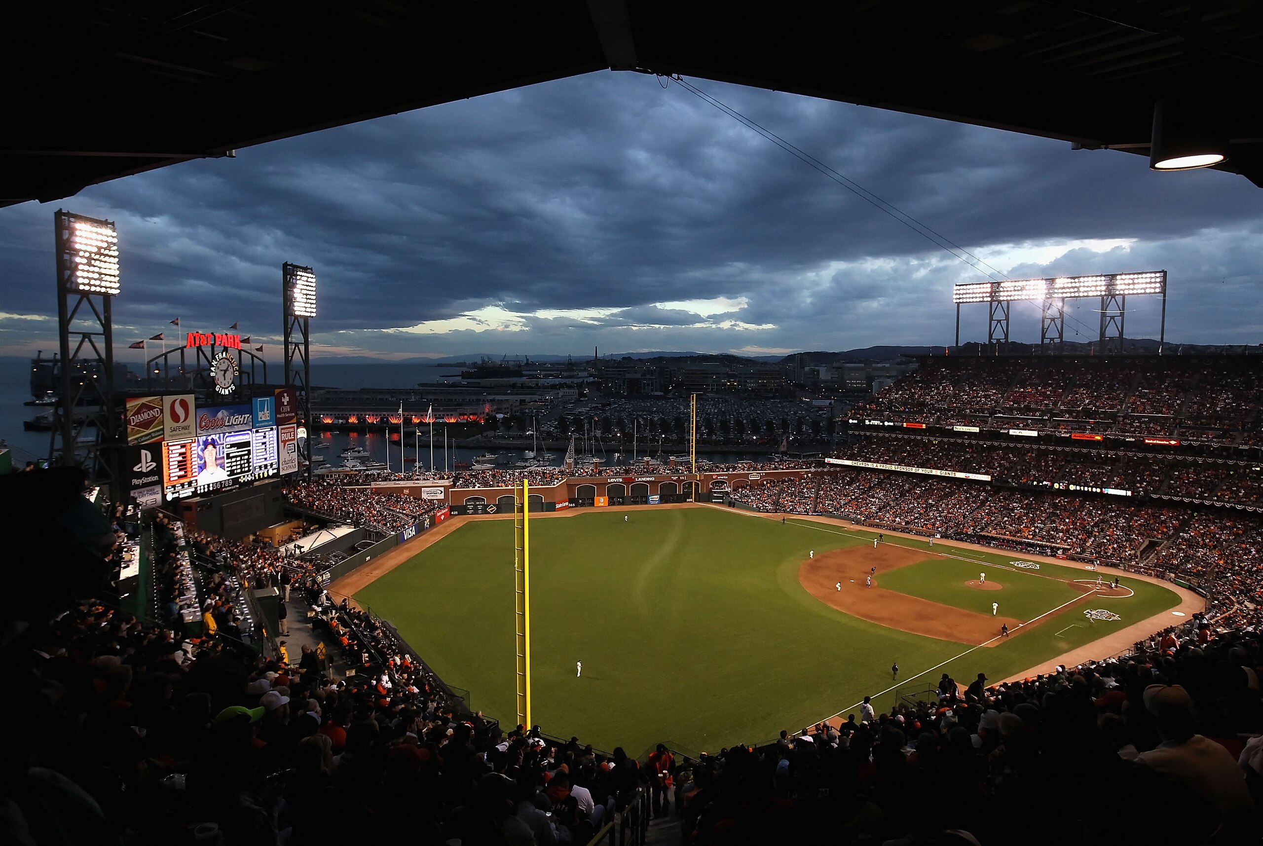 SAN FRANCISCO - OCTOBER 28: A general view of Game Two of the 2010 MLB World Series between the San Francisco Giants and Texas Rangers at AT&T Park on October 28, 2010 in San Francisco, California. (Photo by Christian Petersen/Getty Images)