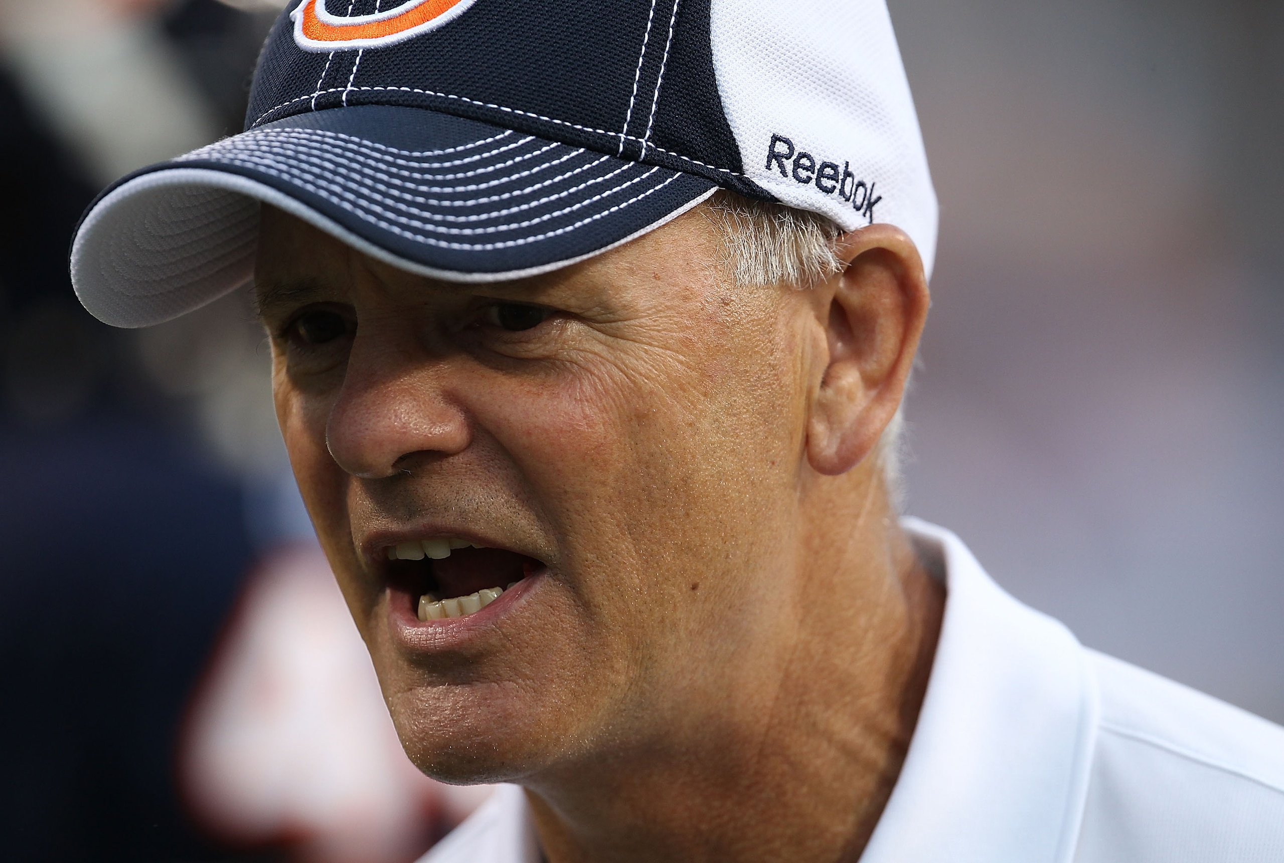 CHICAGO - AUGUST 21: Defensive coordinator Rod Marinelli of the Chicago Bears talks to players before a preseason game against the Oakland Raiders at Soldier Field on August 21, 2010 in Chicago, Illinois. The Raiders defeated the Bears 32-17. (Photo by Jo