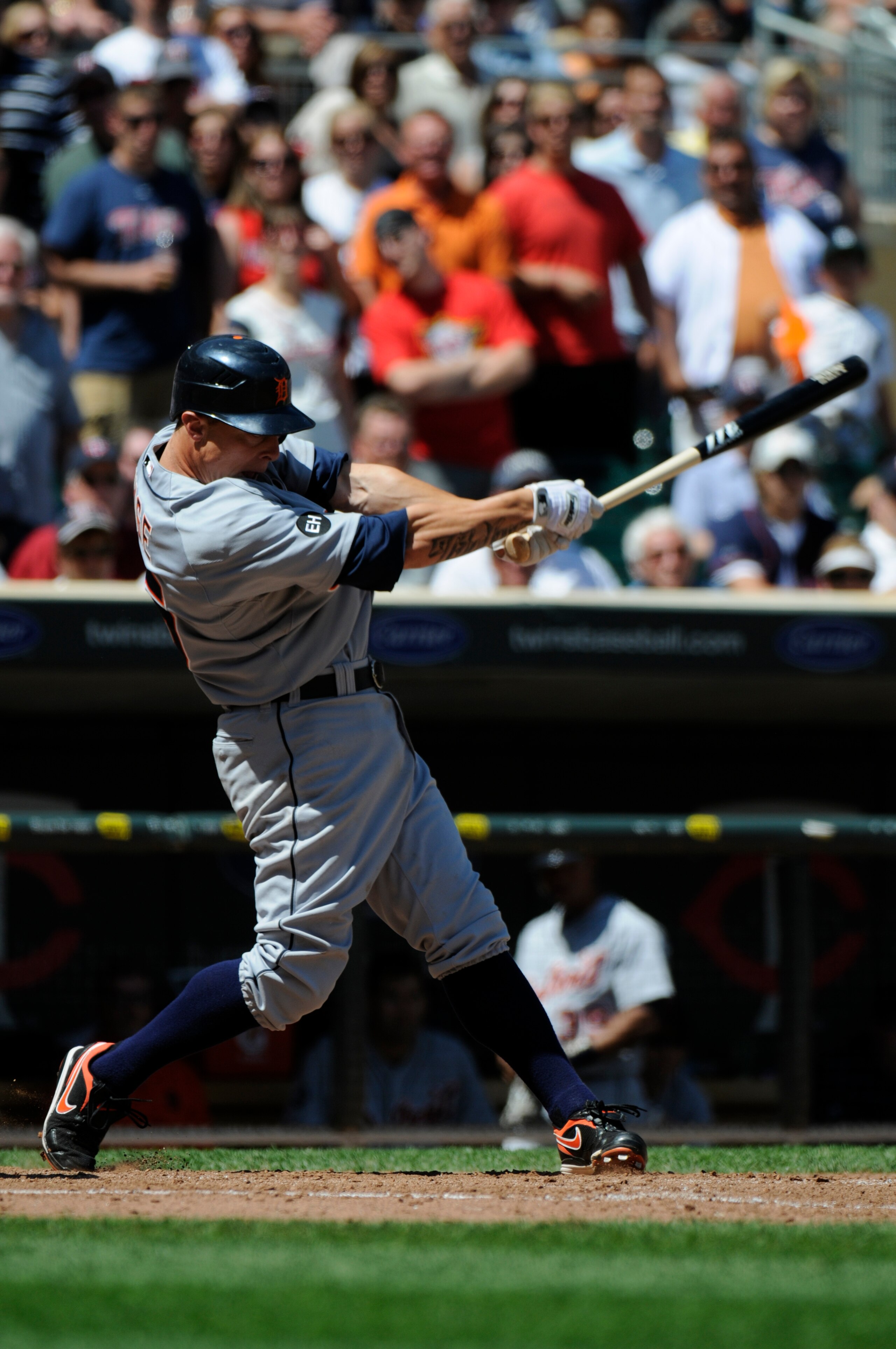 MINNEAPOLIS, MN - JUNE 30: Brandon Inge #15 of the Detroit Tigers bats in the ninth inning against the Minnesota Twins during their game on June 30, 2010 at Target Field in Minneapolis, Minnesota. Twins won 5-1. (Photo by Hannah Foslien /Getty Images) MINNEAPOLIS, MN - JUNE 30: Brandon Inge #15 of the Detroit Tigers bats in the ninth inning against the Minnesota Twins during their game on June 30, 2010 at Target Field in Minneapolis, Minnesota. Twins won 5-1. (Photo by Hannah Foslien /Getty Images)
