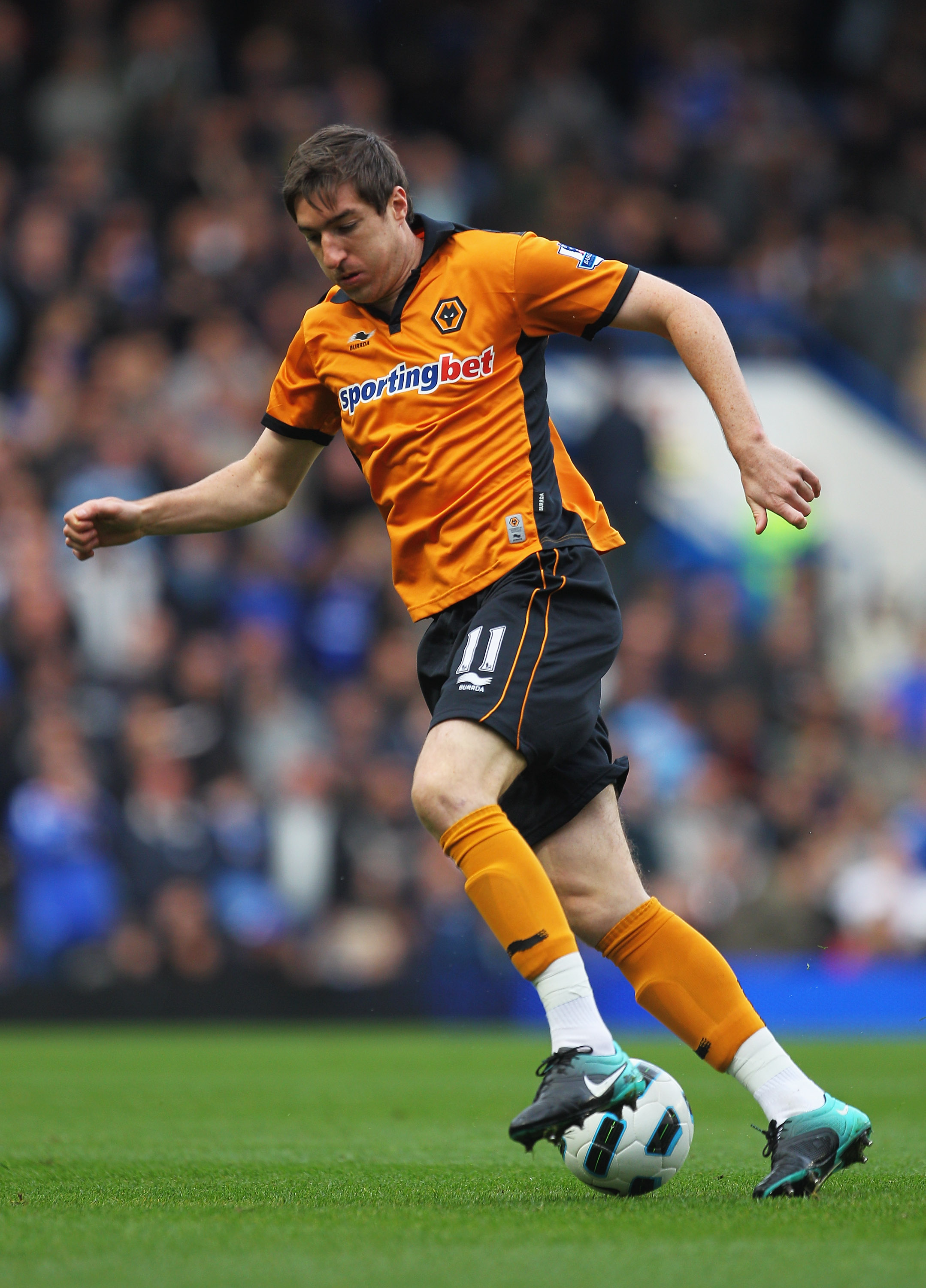 LONDON, ENGLAND - OCTOBER 23: Stephen Ward of Wolverhampton Wanderers in action during the Barclays Premier League match between Chelsea and Wolverhampton Wanderers at Stamford Bridge on October 23, 2010 in London, England. (Photo by Clive Rose/Getty Im