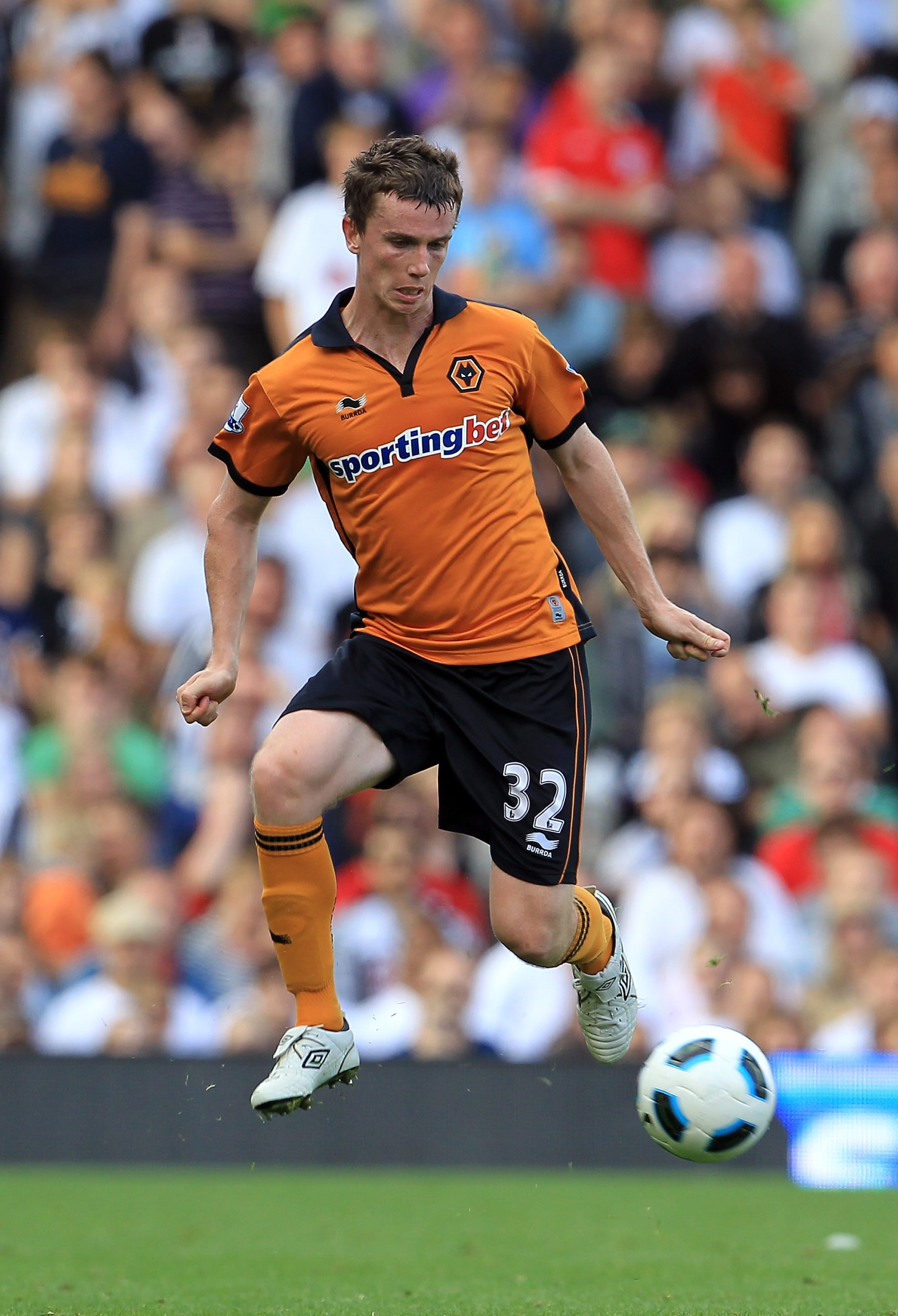 LONDON, ENGLAND - SEPTEMBER 11:  Kevin Foley of Wolverhampton Wanderers during the Barclays Premier League match between Fulham and Wolverhampton Wanderers at Craven Cottage on September 11, 2010 in London, England.  (Photo by David Cannon/Getty Images)