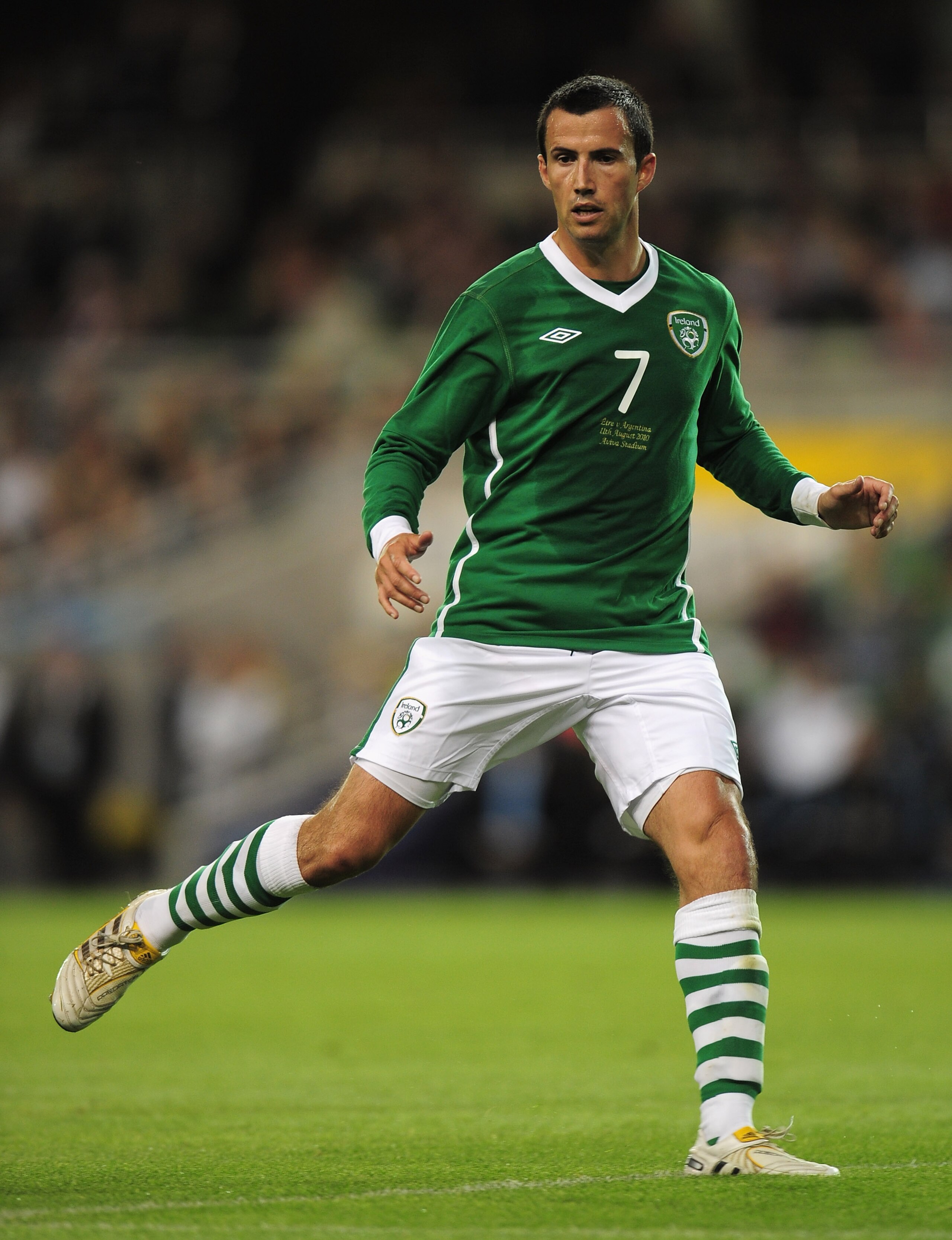 DUBLIN, IRELAND - AUGUST 11:  Keith Fahey of Republic of Ireland in action during the International Friendly match between Republic of Ireland and Argentina at the Aviva Stadium on August 11, 2010 in Dublin, Ireland.  (Photo by Shaun Botterill/Getty Image