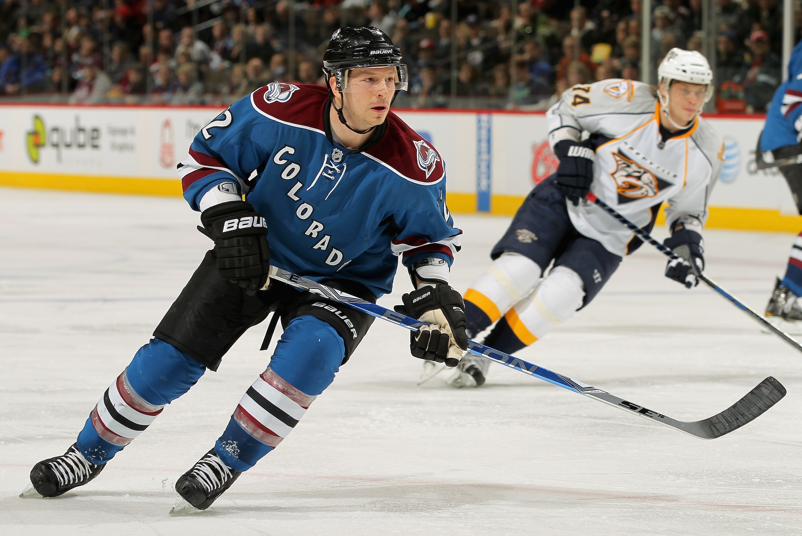 DENVER, CO - JANUARY 20: Kevin Porter #12 of the Colorado Avalanche skates against the Nashville Predators at the Pepsi Center on January 20, 2011 in Denver, Colorado. The Predators defeated the Avalanche 5-1. (Photo by Doug Pensinger/Getty Images) DENVER, CO - JANUARY 20: Kevin Porter #12 of the Colorado Avalanche skates against the Nashville Predators at the Pepsi Center on January 20, 2011 in Denver, Colorado. The Predators defeated the Avalanche 5-1. (Photo by Doug Pensinger/Getty Images)