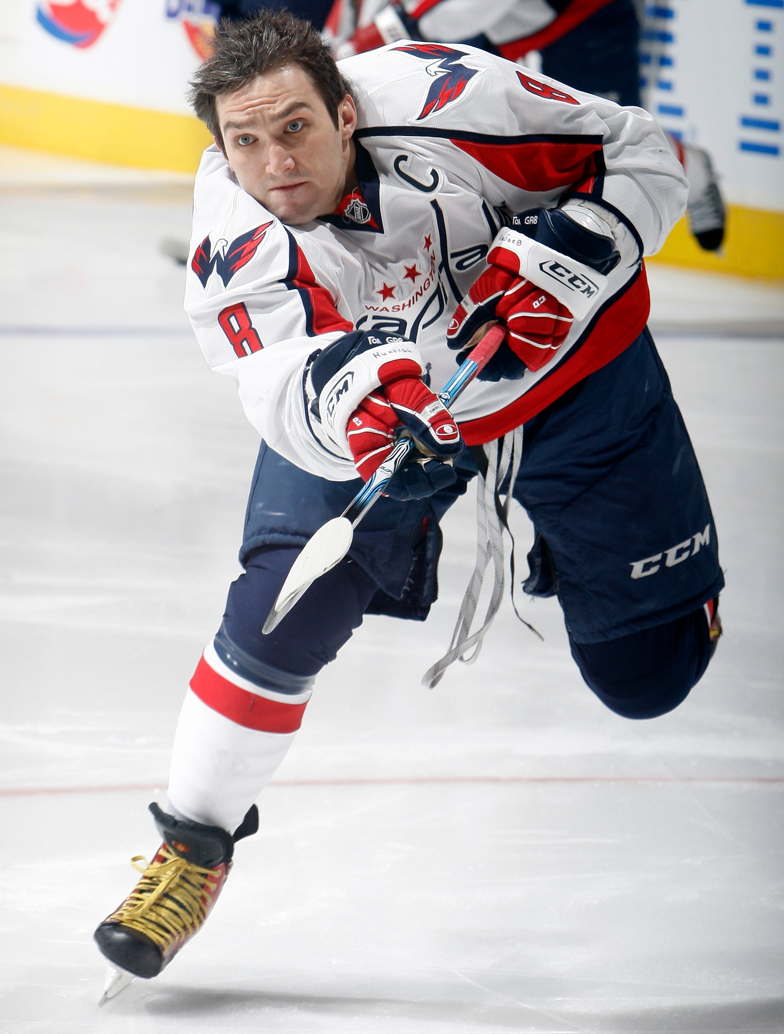 TORONTO, CANADA - JANUARY 22: Alex Ovechkin #8 of the Washington Capitals shoots during warmup before game action at the Air Canada Centre against the Toronto Maple Leafs January 22, 2011 in Toronto, Ontario, Canada. (Photo by Abelimages/Getty Images) TORONTO, CANADA - JANUARY 22: Alex Ovechkin #8 of the Washington Capitals shoots during warmup before game action at the Air Canada Centre against the Toronto Maple Leafs January 22, 2011 in Toronto, Ontario, Canada. (Photo by Abelimages/Getty Images)