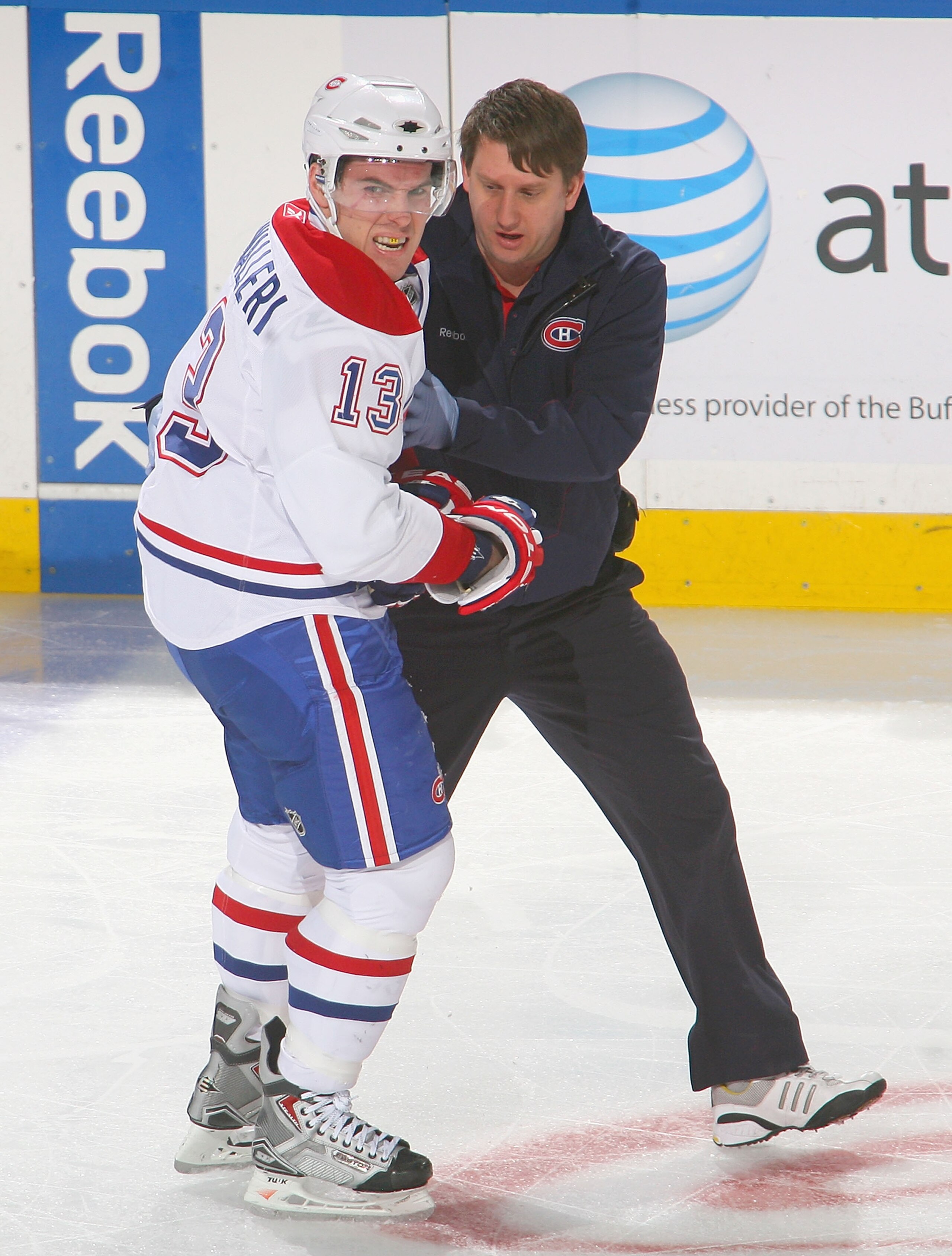 BUFFALO, NY - JANUARY 18: Michael Cammalleri #13 of the Montreal Canadiens skates off the ice after being injured against the Buffalo Sabres at HSBC Arena on January 18, 2011 in Buffalo, New York. Buffalo won 2-1 in overtime. (Photo by Rick Stewart/Gett BUFFALO, NY - JANUARY 18: Michael Cammalleri #13 of the Montreal Canadiens skates off the ice after being injured against the Buffalo Sabres at HSBC Arena on January 18, 2011 in Buffalo, New York. Buffalo won 2-1 in overtime. (Photo by Rick Stewart/Gett