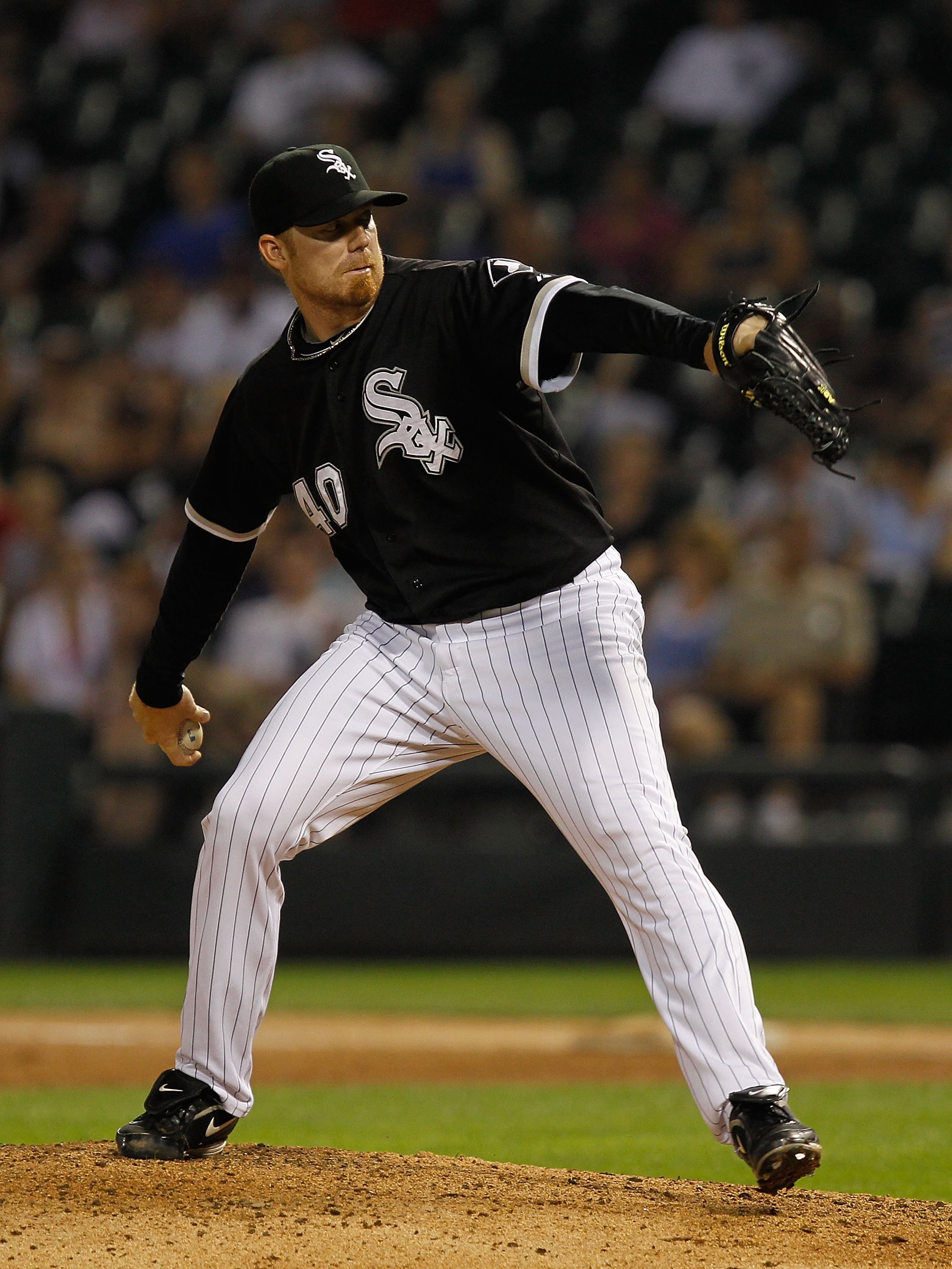 CHICAGO, IL - AUGUST 10: Pitcher Bobby Jenks #45 of the Chicago