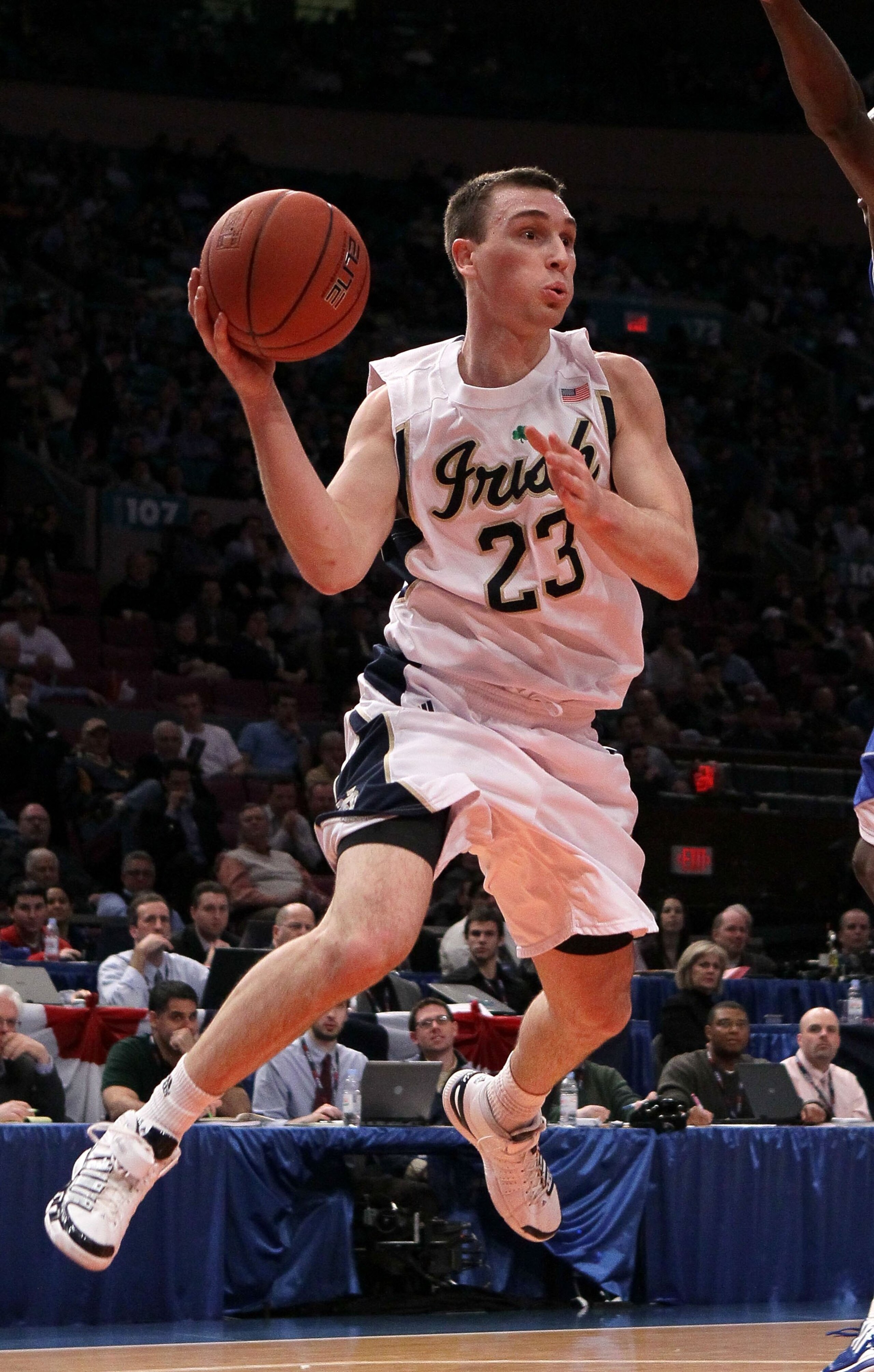 NEW YORK - MARCH 10: Ben Hansbrough #23 of the Notre Dame Fighting Irish handles the ball against the Seton Hall Pirates during the second round of 2010 NCAA Big East Tournament at Madison Square Garden on March 10, 2010 in New York City. (Photo by Jim NEW YORK - MARCH 10: Ben Hansbrough #23 of the Notre Dame Fighting Irish handles the ball against the Seton Hall Pirates during the second round of 2010 NCAA Big East Tournament at Madison Square Garden on March 10, 2010 in New York City. (Photo by Jim