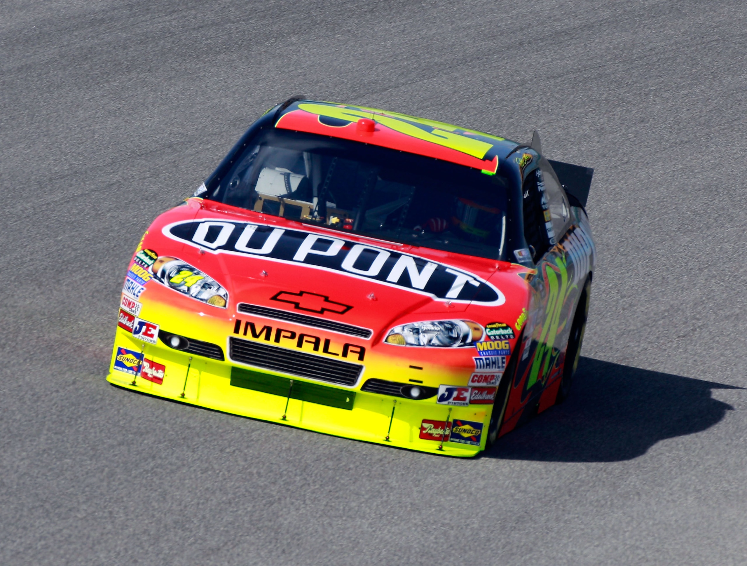 HOMESTEAD, FL - NOVEMBER 19:  Jeff Gordon, driver of the #24 DuPont Chevrolet, practices for the NASCAR Sprint Cup Series Ford 400 at Homestead-Miami Speedway on November 19, 2010 in Homestead, Florida.  (Photo by Sam Greenwood/Getty Images for NASCAR)