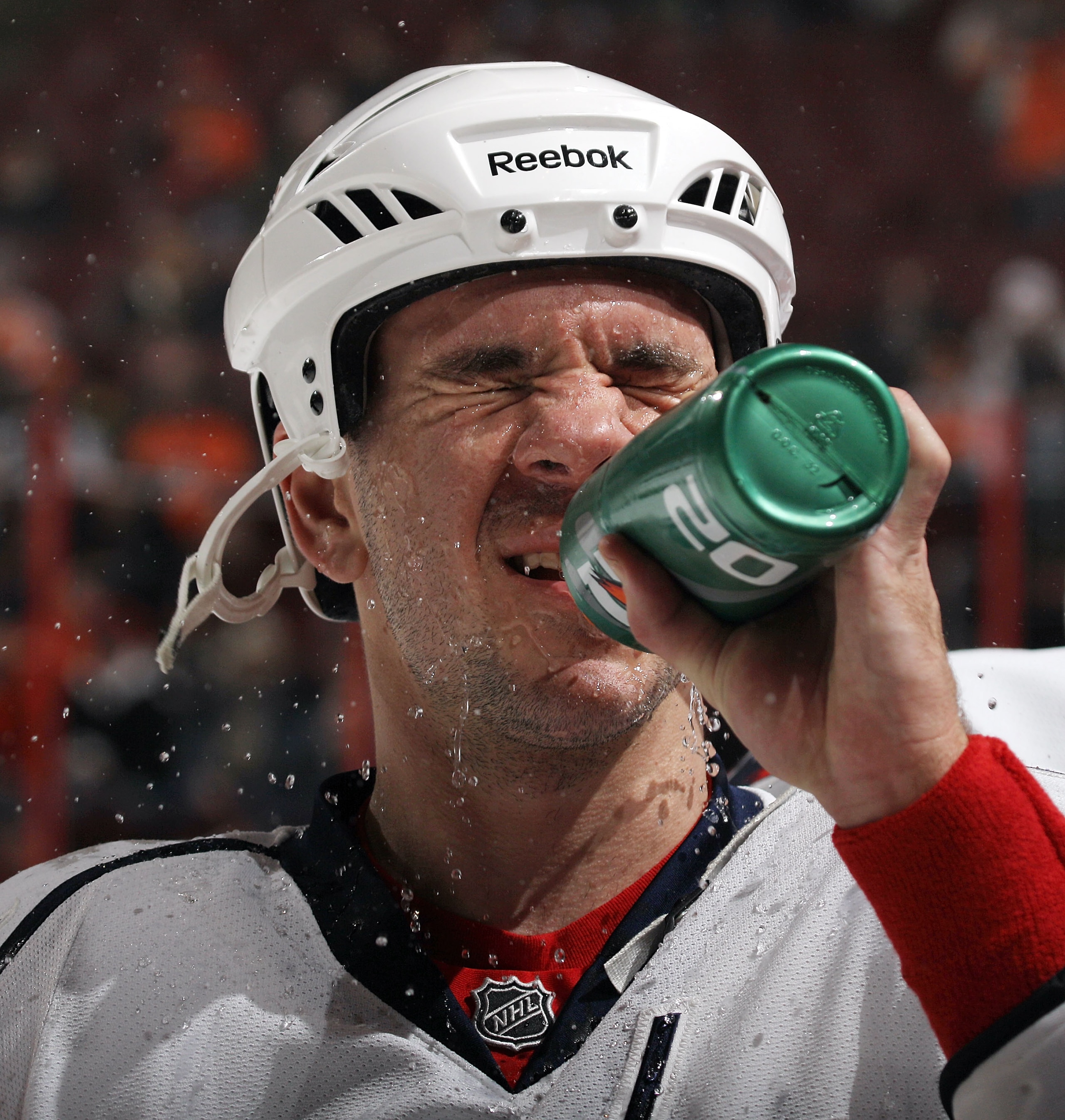 PHILADELPHIA, PA - JANUARY 18: Scott Hannan #23 of the Washington Capitals skates in warmups prior to his game against the Philadelphia Flyers at the Wells Fargo Center on January 18, 2011 in Philadelphia, Pennsylvania.  (Photo by Bruce Bennett/Getty Imag