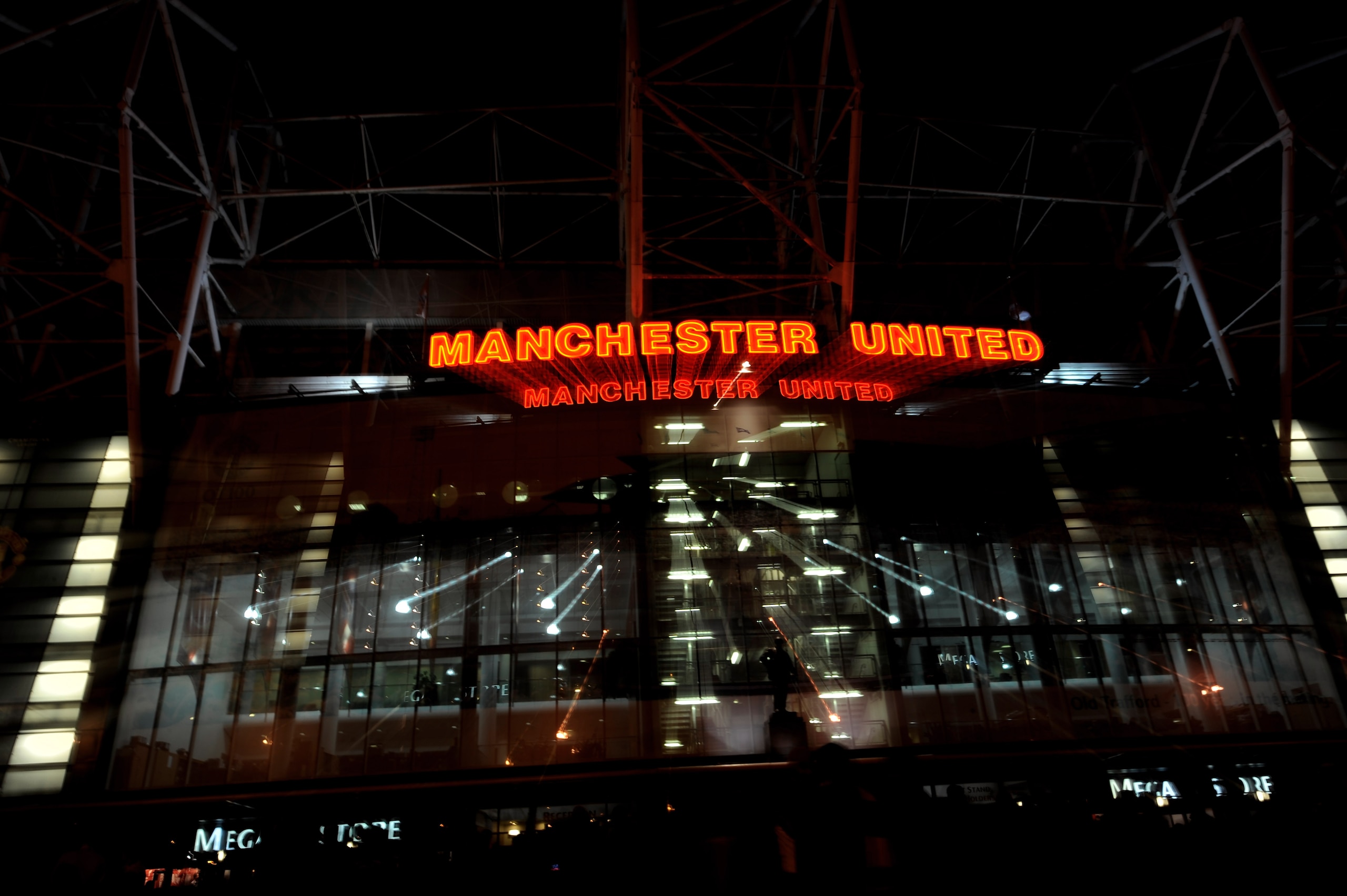MANCHESTER, ENGLAND - MARCH 10:  A general view of thw outside of the East Stand before the UEFA Champions League First Knockout Round, second leg match between Manchester United and AC Milan at Old Trafford on March 10, 2010 in Manchester, England.  (Pho