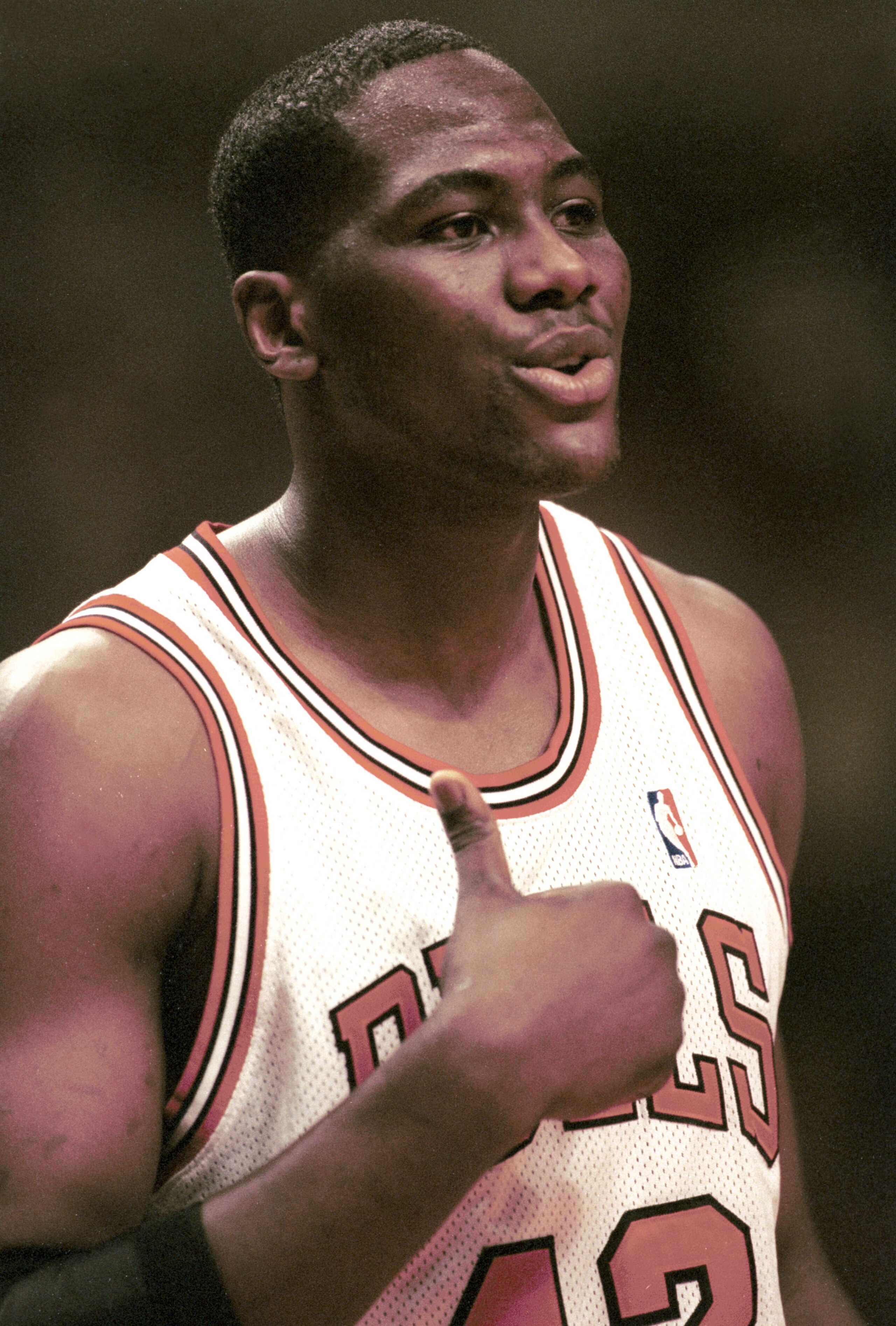 26 Oct 1999: Elton Brand #42 of the Chicago Bulls gestures during the game against the Minnesota Timberwolves at the United Center in Chicago, Illinois. Mandatory Credit: Jonathan Daniel/ALLSPORT 26 Oct 1999: Elton Brand #42 of the Chicago Bulls gestures during the game against the Minnesota Timberwolves at the United Center in Chicago, Illinois. Mandatory Credit: Jonathan Daniel/ALLSPORT
