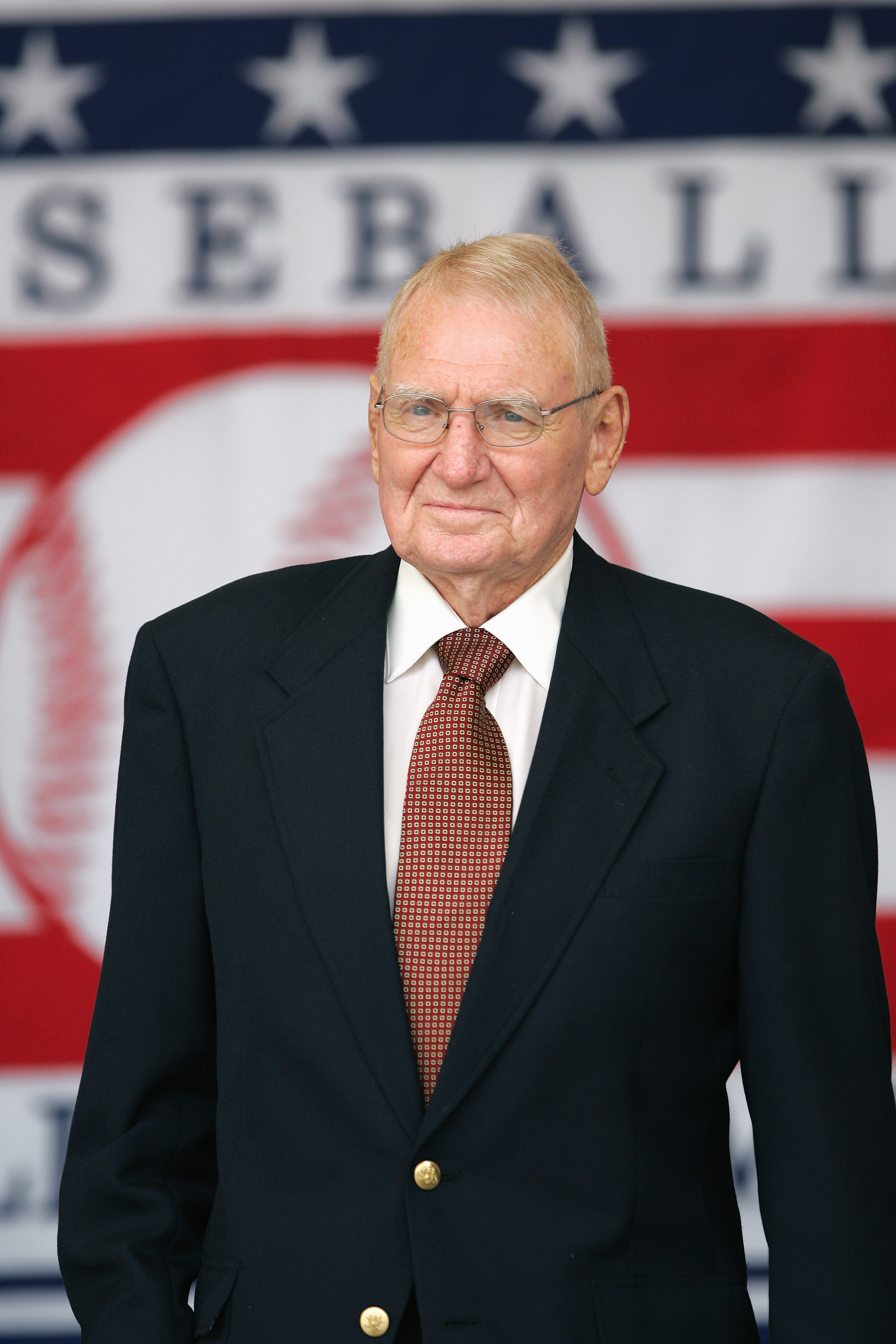 COOPERSTOWN, NY - JULY 31: Hall of Famer George Kell attends the Baseball Hall of Fame Induction ceremony on July 31, 2005 at the Clark Sports Complex in Cooperstown, New York.  (Photo by Ezra Shaw/Getty Images)