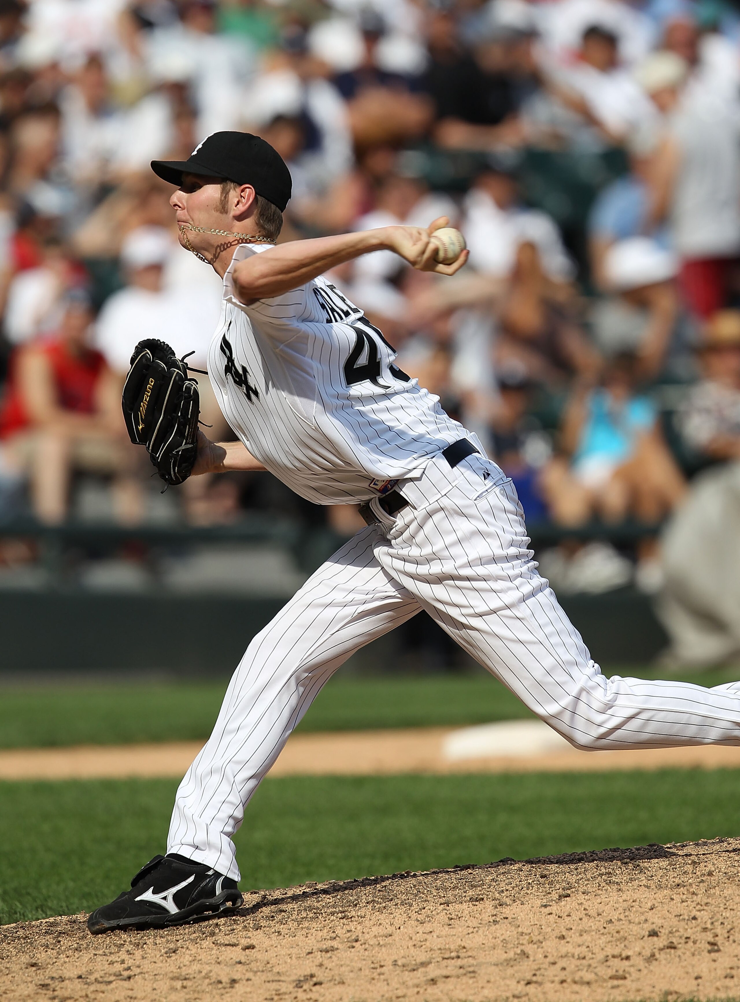 CHICAGO - AUGUST 29: Chris Sale #49 of the Chicago White Sox pitches against the New York Yankees at U.S. Cellular Field on August 29, 2010 in Chicago, Illinois. The Yankees defeated the White Sox 2-1. (Photo by Jonathan Daniel/Getty Images) CHICAGO - AUGUST 29: Chris Sale #49 of the Chicago White Sox pitches against the New York Yankees at U.S. Cellular Field on August 29, 2010 in Chicago, Illinois. The Yankees defeated the White Sox 2-1. (Photo by Jonathan Daniel/Getty Images)