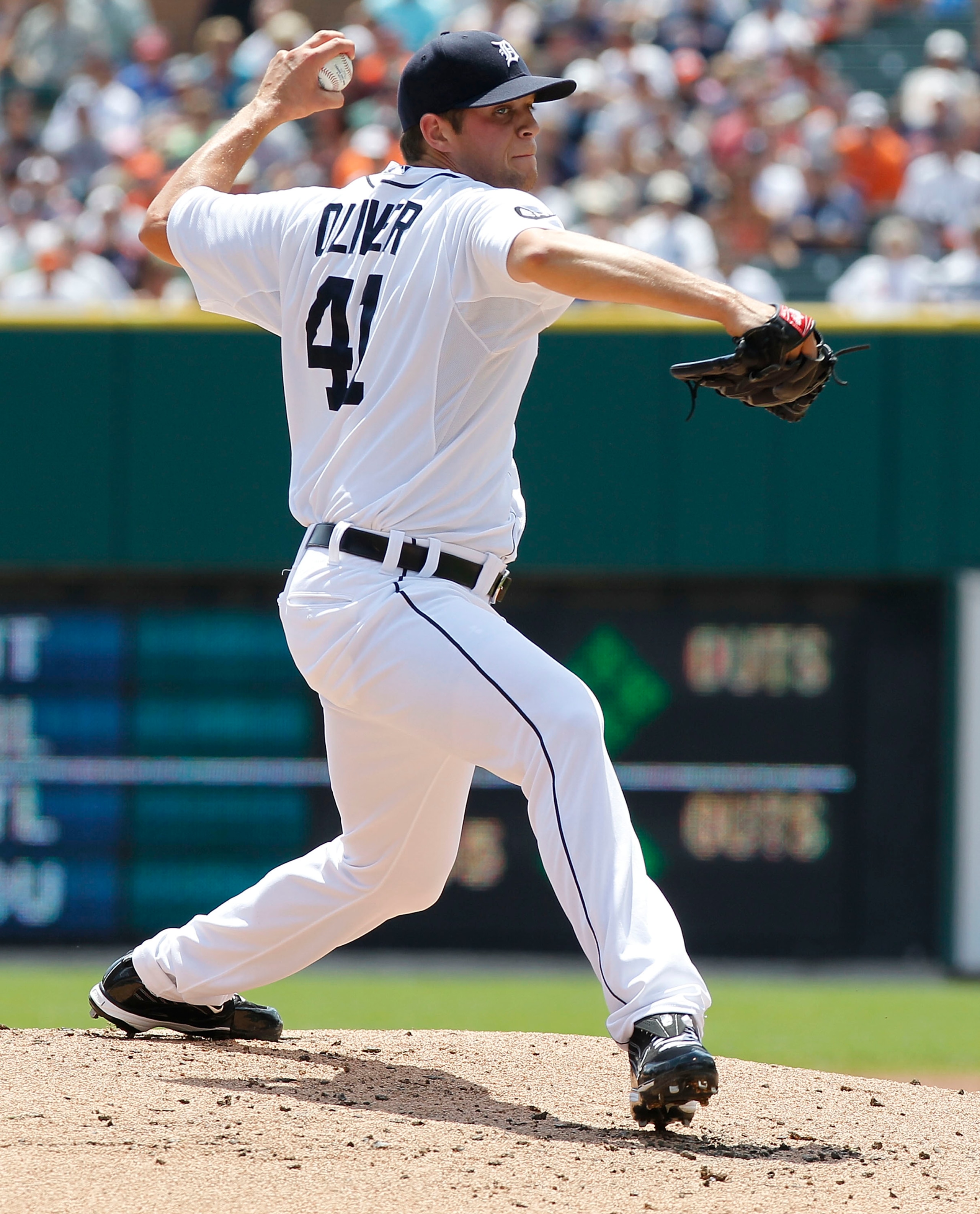 DETROIT - JULY 11: Andy Oliver #41 of the Detroit Tigers pitches in the first inning during the game against the Minnesota Twins on July 11, 2010 at Comerica Park in Detroit, Michigan. (Photo by Leon Halip/Getty Images) DETROIT - JULY 11: Andy Oliver #41 of the Detroit Tigers pitches in the first inning during the game against the Minnesota Twins on July 11, 2010 at Comerica Park in Detroit, Michigan. (Photo by Leon Halip/Getty Images)