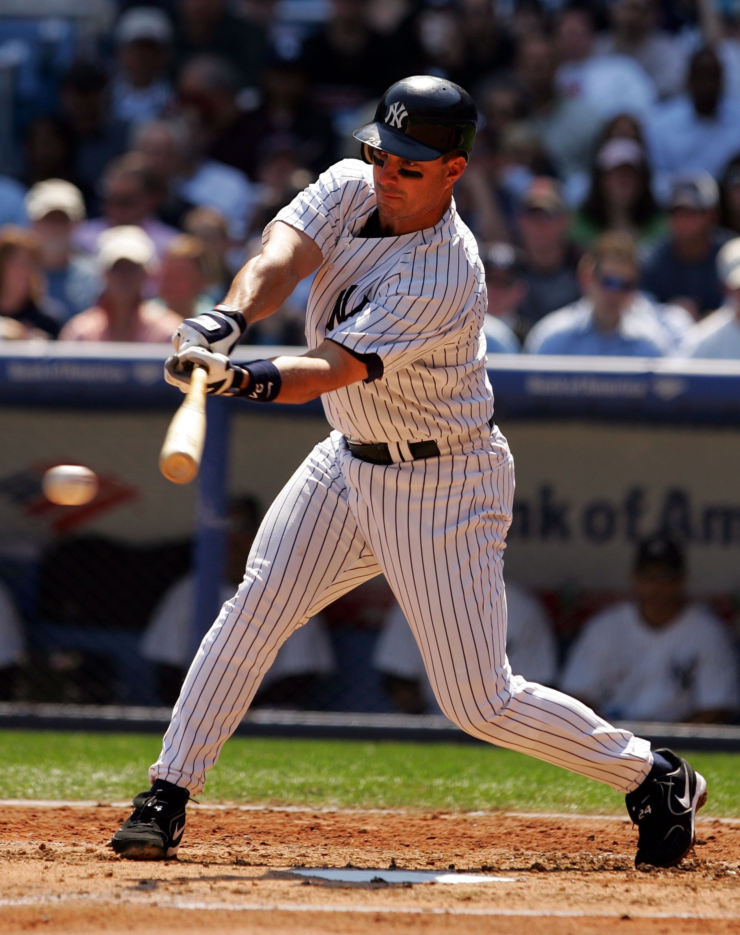 BRONX, NY - APRIL 6: Tino Martinez #24 of the New York Yankees bats against the Boston Red Sox during the game at Yankee Stadium on April 6, 2005 in Bronx, New York. The Red Sox won 7-3. (Photo by Ezra Shaw/Getty Images) BRONX, NY - APRIL 6: Tino Martinez #24 of the New York Yankees bats against the Boston Red Sox during the game at Yankee Stadium on April 6, 2005 in Bronx, New York. The Red Sox won 7-3. (Photo by Ezra Shaw/Getty Images)