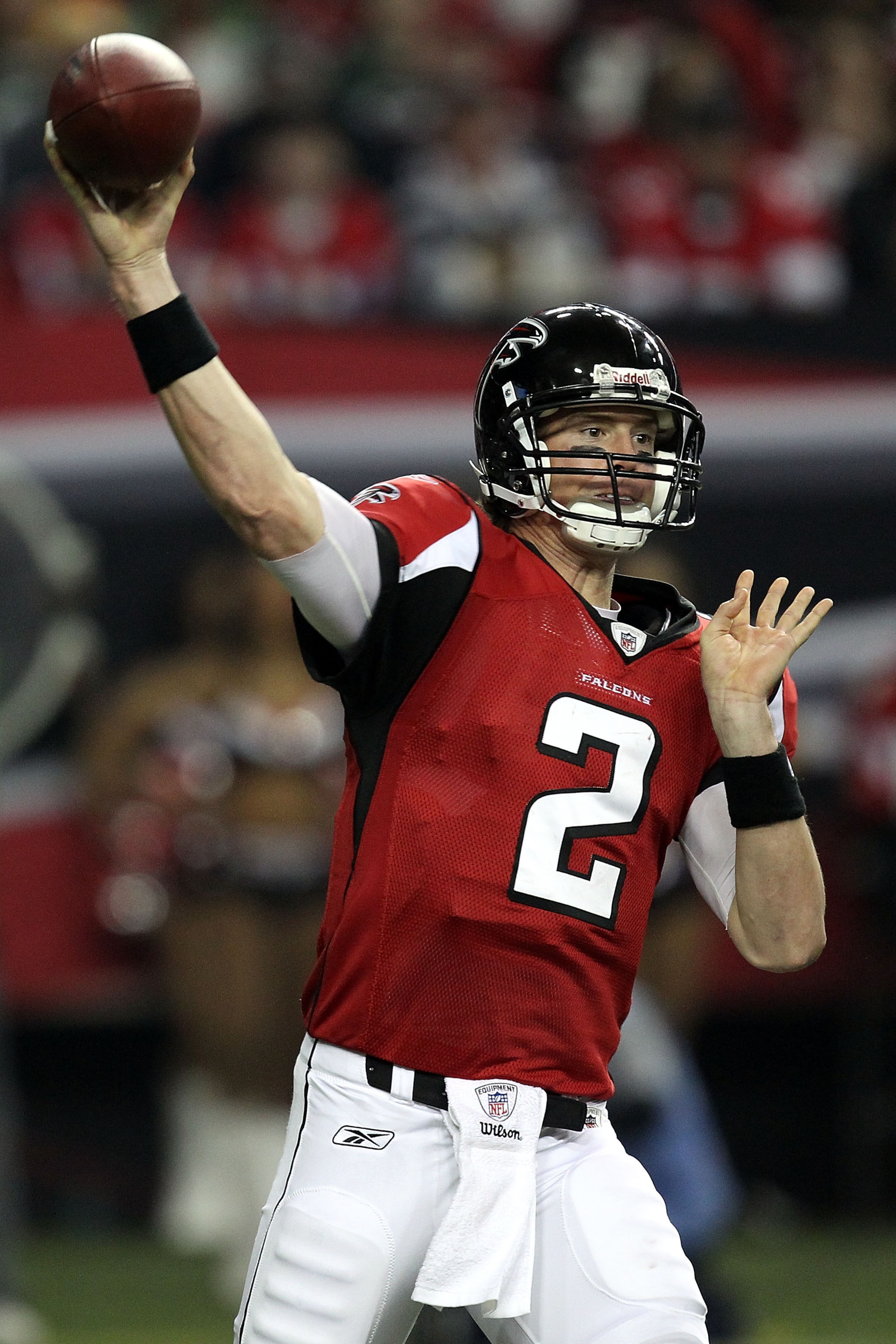 ATLANTA, GA - JANUARY 15: Matt Ryan #2 of the Atlanta Falcons throws a pass against the Green Bay Packers during their 2011 NFC divisional playoff game at Georgia Dome on January 15, 2011 in Atlanta, Georgia. (Photo by Streeter Lecka/Getty Images) ATLANTA, GA - JANUARY 15: Matt Ryan #2 of the Atlanta Falcons throws a pass against the Green Bay Packers during their 2011 NFC divisional playoff game at Georgia Dome on January 15, 2011 in Atlanta, Georgia. (Photo by Streeter Lecka/Getty Images)