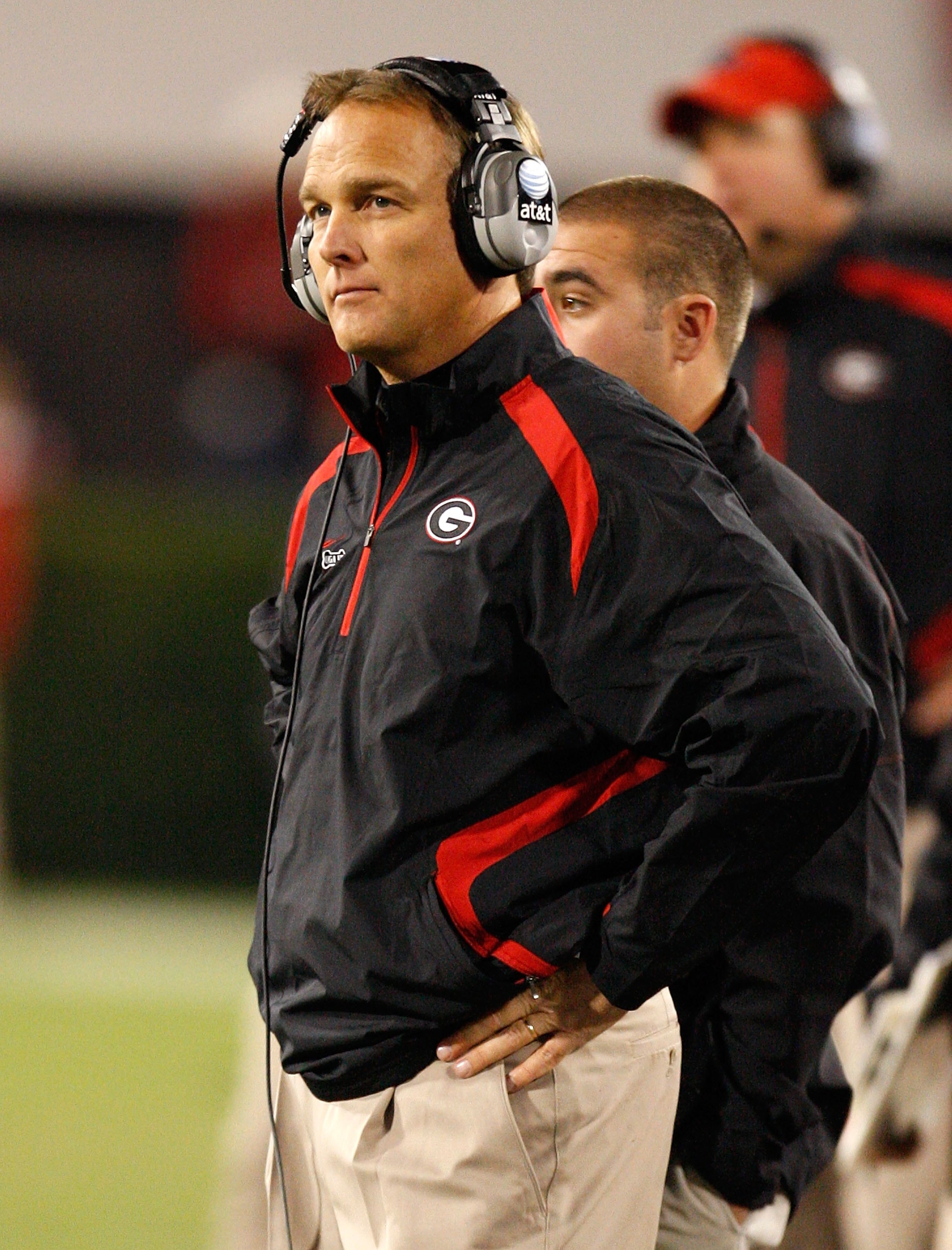 ATHENS, GA - NOVEMBER 21:  Head coach Mark Richt of the Georgia Bulldogs against the Kentucky Wildcats at Sanford Stadium on November 21, 2009 in Athens, Georgia.  (Photo by Kevin C. Cox/Getty Images)
